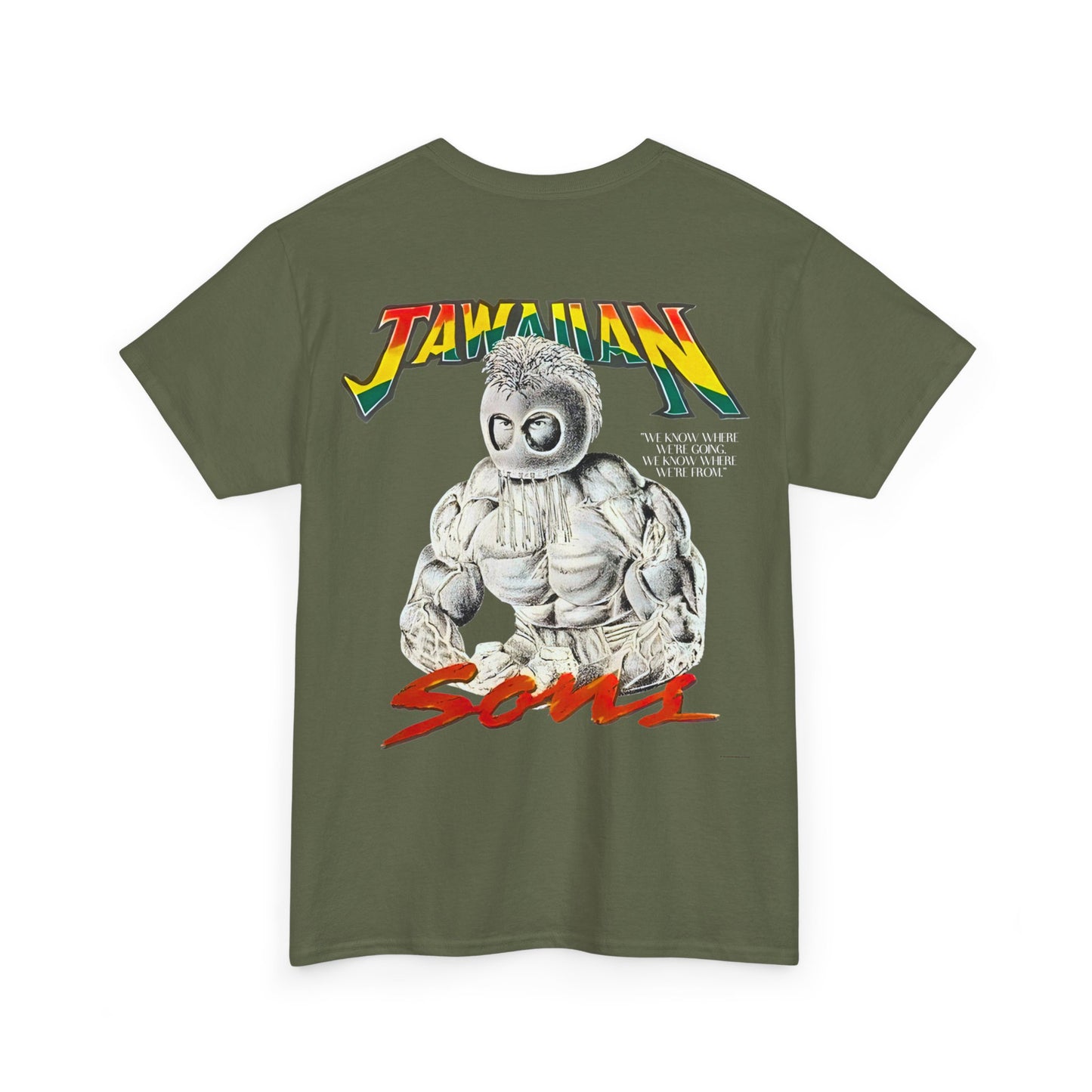 Jawaiian Strenght Jawaiian Sons Vintage Design 90s New Print T-shirt Unisex Heavy Cotton Tee