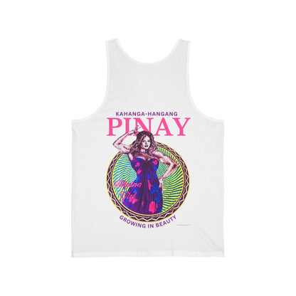 Filipino Strength Pinay Growing in Beauty Filipino Girl Kahanga Hangang Vintage Design 90s New Print Unisex Jersey Tank