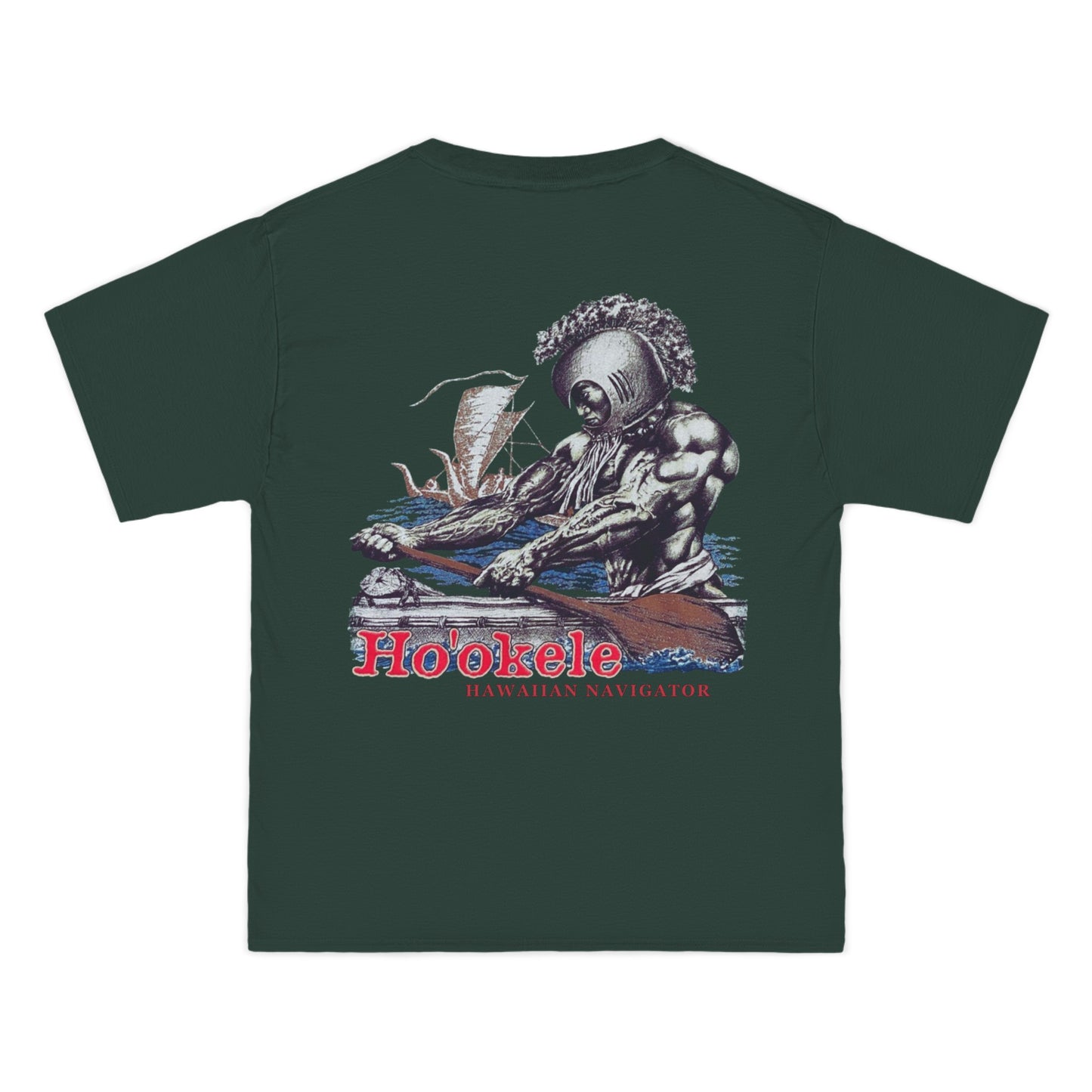 Hawaiian Strength Ho'okele Hawaiian Navigator Vintage Design 90s New Print Beefy-T®  Short-Sleeve T-Shirt