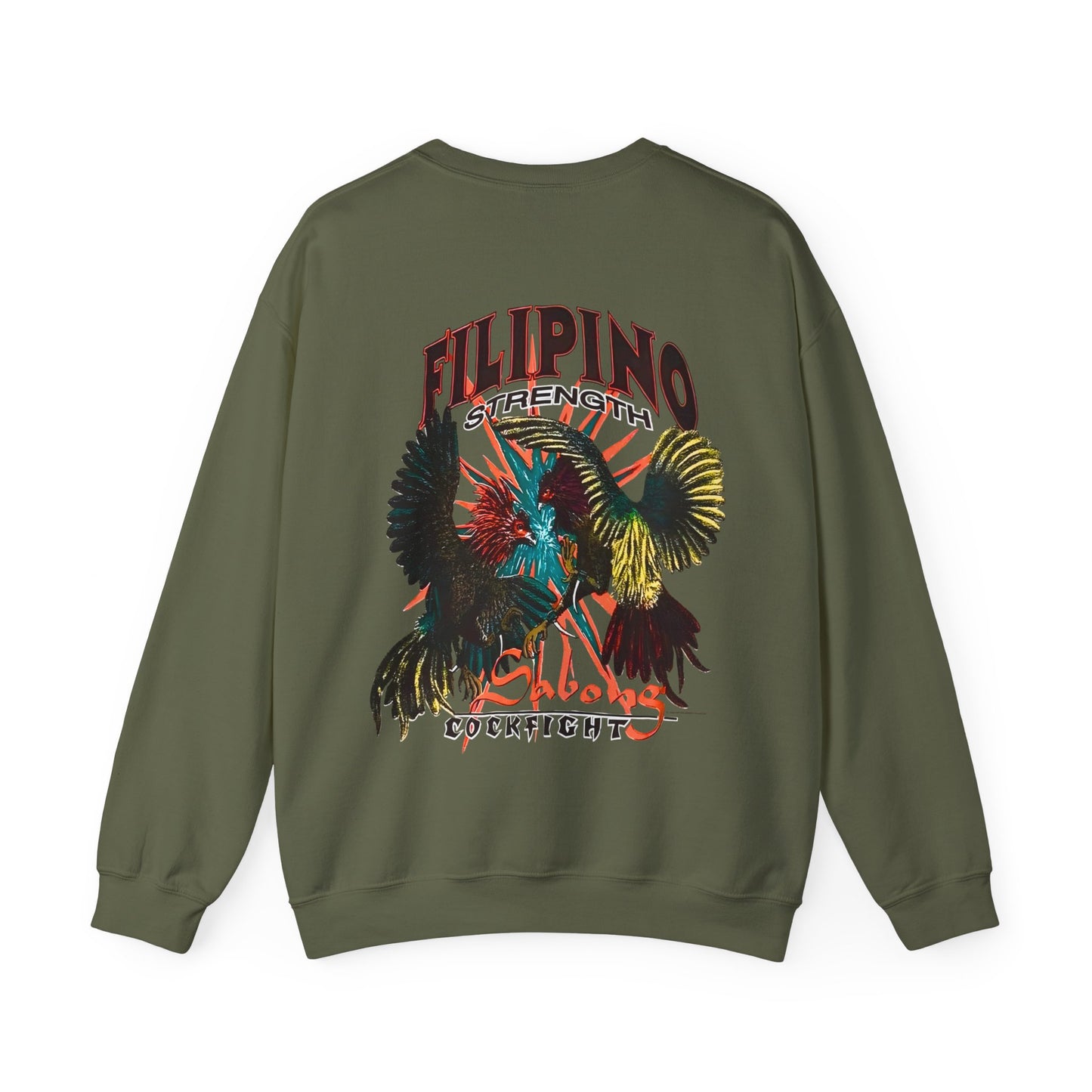 Filipino Strength Sabong Cockfight Vintage Design 90s New Print Unisex Heavy Blend™ Crewneck Sweatshirt