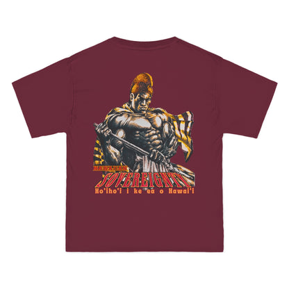 Hawaiian Strength Hawaiian Sovereignty Ho'iho'i i ke ea o Hawai'i Vintage Design 90s New Print Beefy-T®  Short-Sleeve T-Shirt