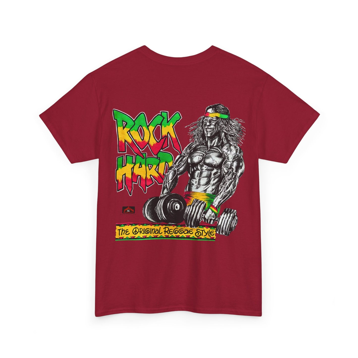 Jawaiian Strength Rock Hard The Original Reggae Style Vintage 90s Design New Print Unisex Heavy Cotton Tee