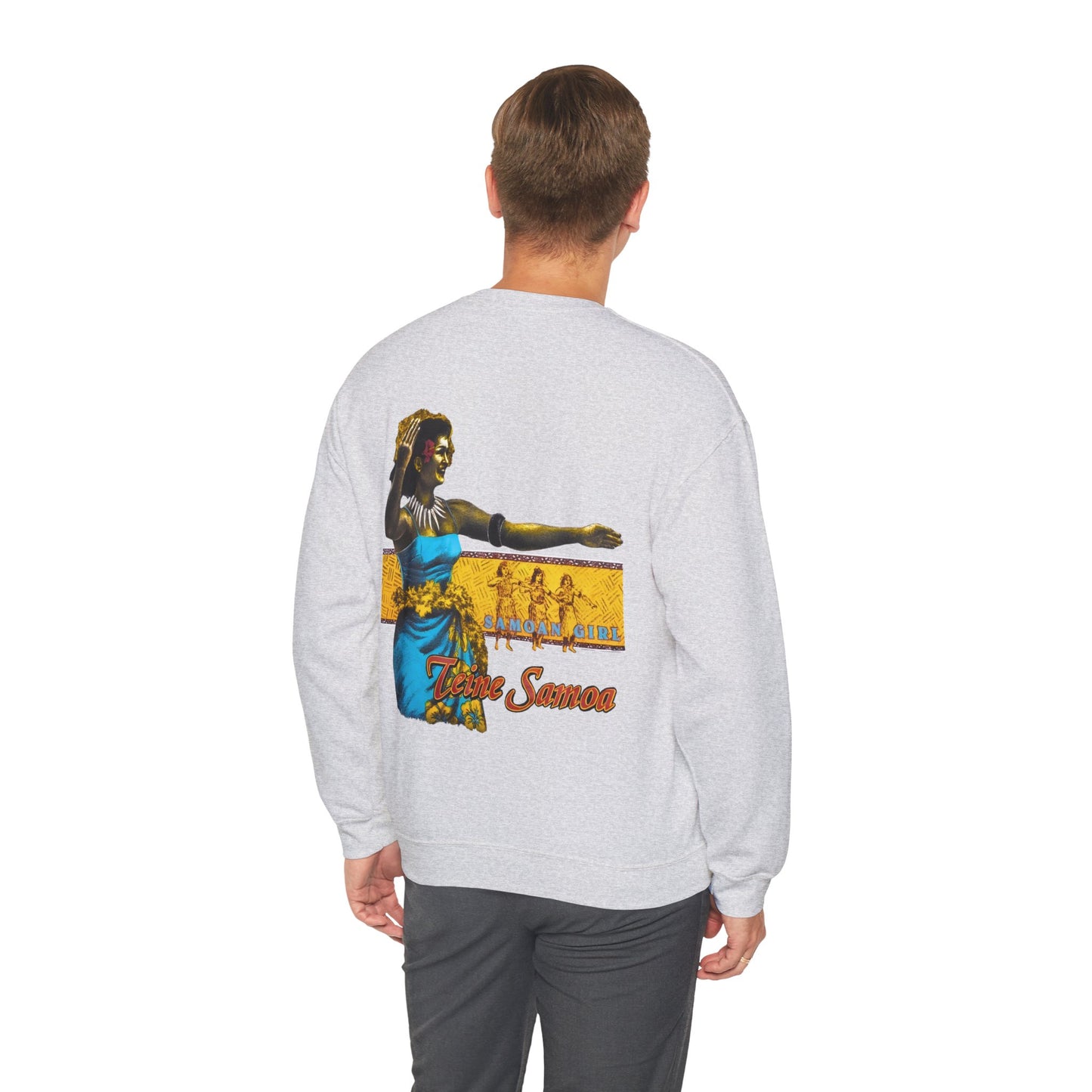 Samoan Strength Samoan Girl Teine Samoa Vintage Design 90s New Print Unisex Heavy Blend™ Crewneck Sweatshirt