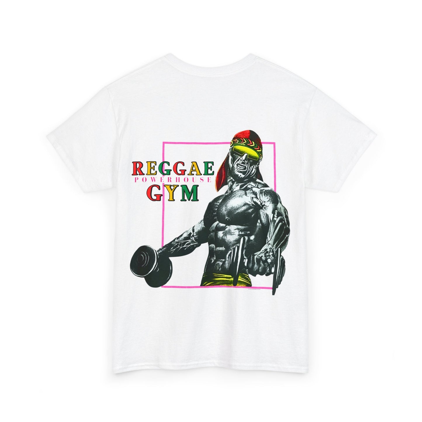 Jawaiian Strength Reggae Powerhouse Gym Vintage Design 90s New Print T-shirt Unisex Heavy Cotton Tee