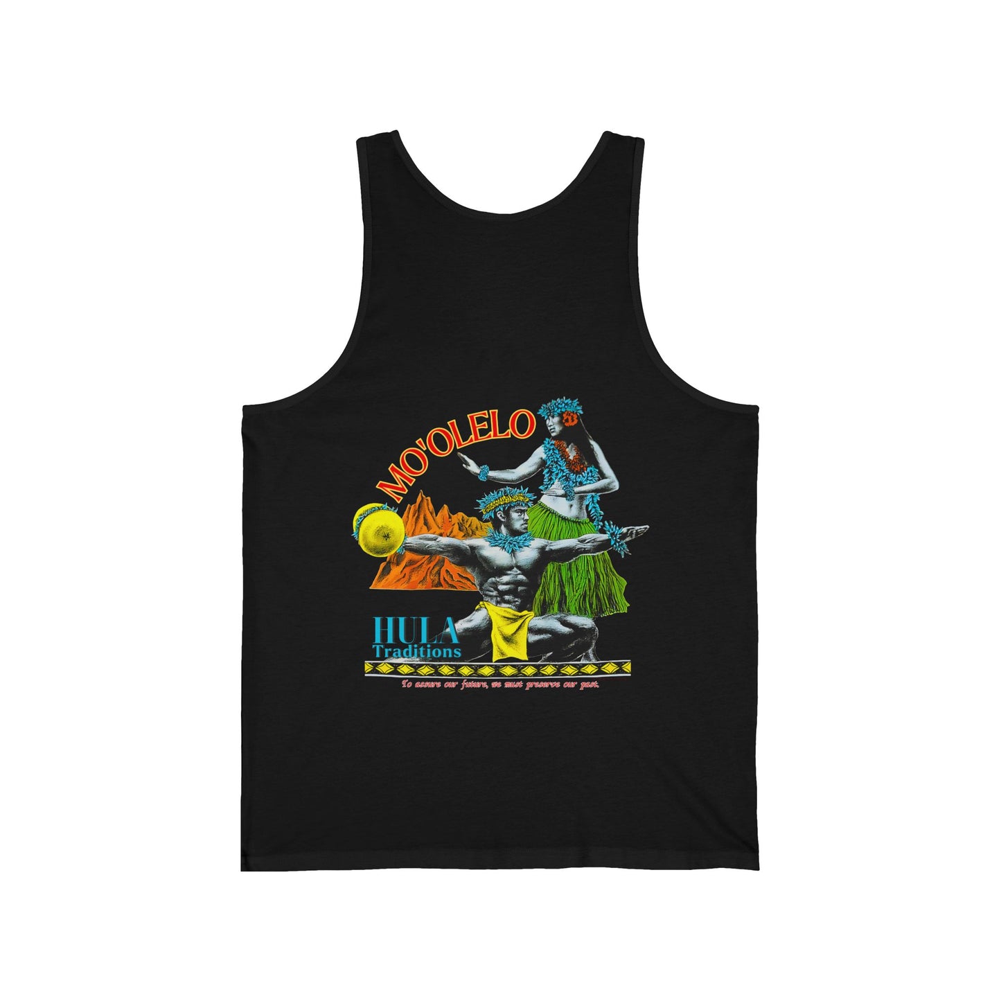 Hawaiian Strength Mo'olelo Hula Traditions Vintage Design 90s New Print Unisex Jersey Tank