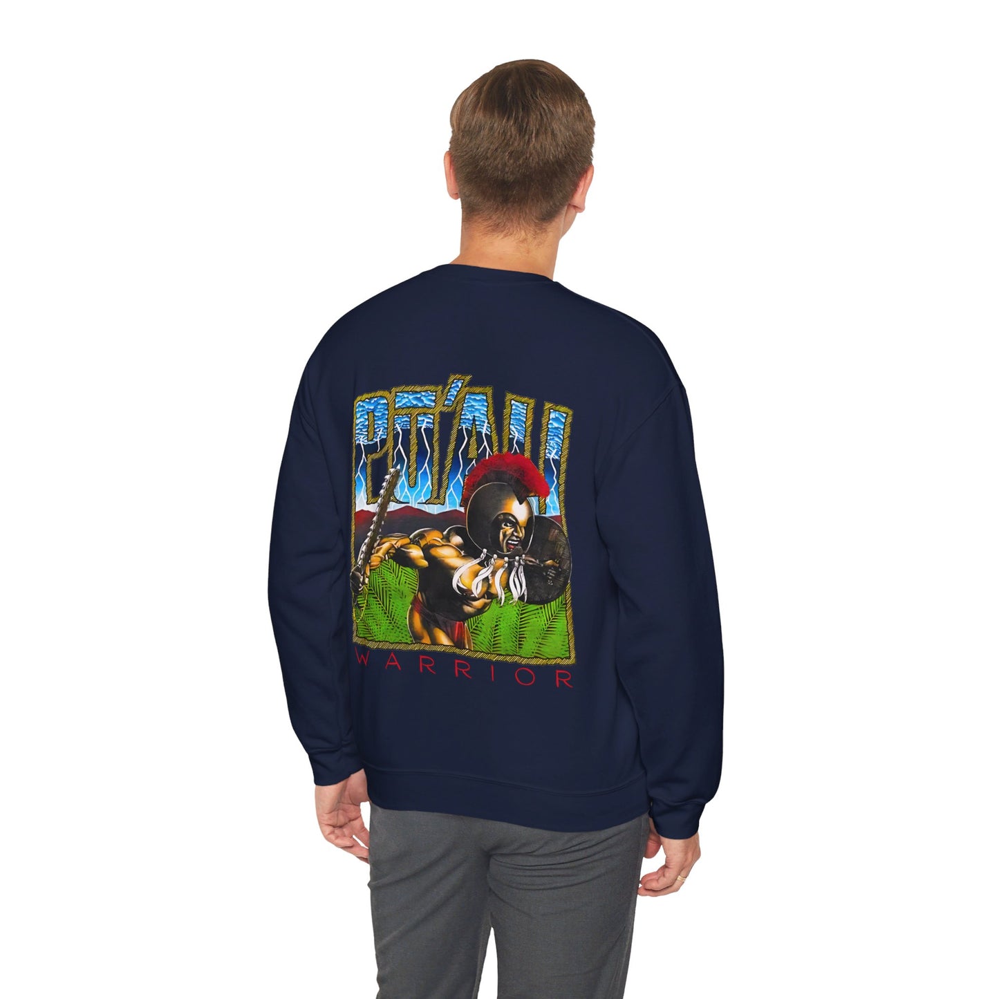 Hawaiian Strength Pu'ali Warrior Vintage Design 90s New Print Unisex Heavy Blend™ Crewneck Sweatshirt