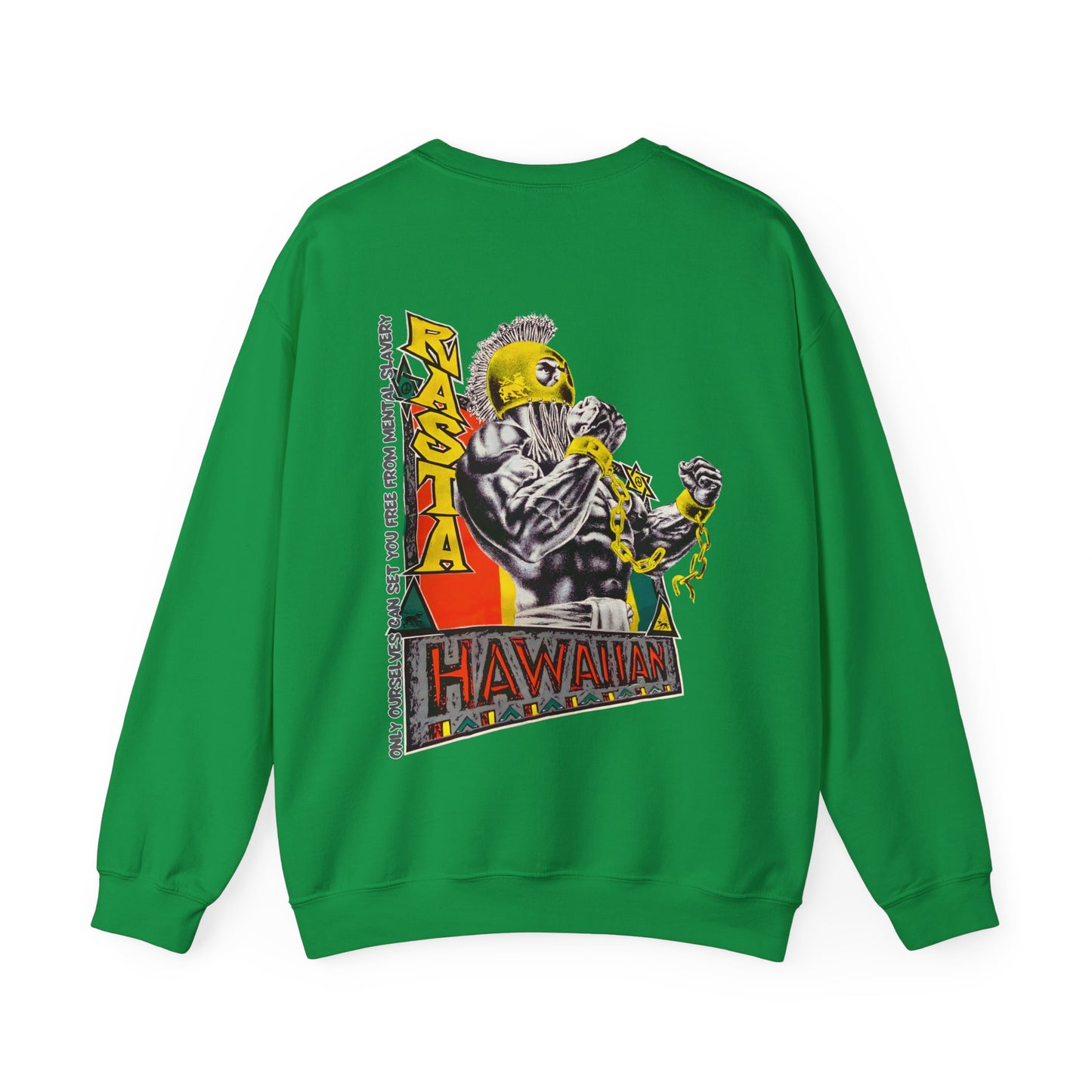 Hawaiian Strength Hawaiian Rasta Vintage Design 90s New Print Unisex Heavy Blend™ Crewneck Sweatshirt