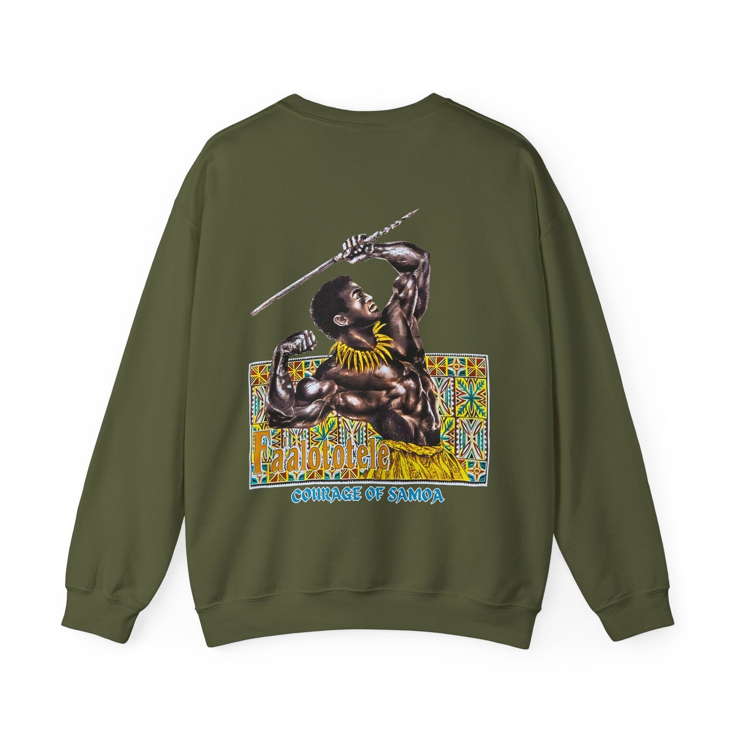 Samoan Strength Faalototele Courage of Samoa Vintage Design 90s New Print Unisex Heavy Blend™ Crewneck Sweatshirt