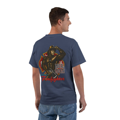 Hawaiian Strength Hawaiian Firefighter Local Strength Vintage 90s Design New Print Beefy-T®  Short-Sleeve T-Shirt
