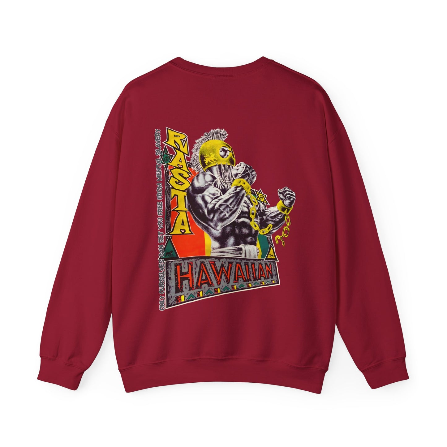 Hawaiian Strength Hawaiian Rasta Vintage Design 90s New Print Unisex Heavy Blend™ Crewneck Sweatshirt