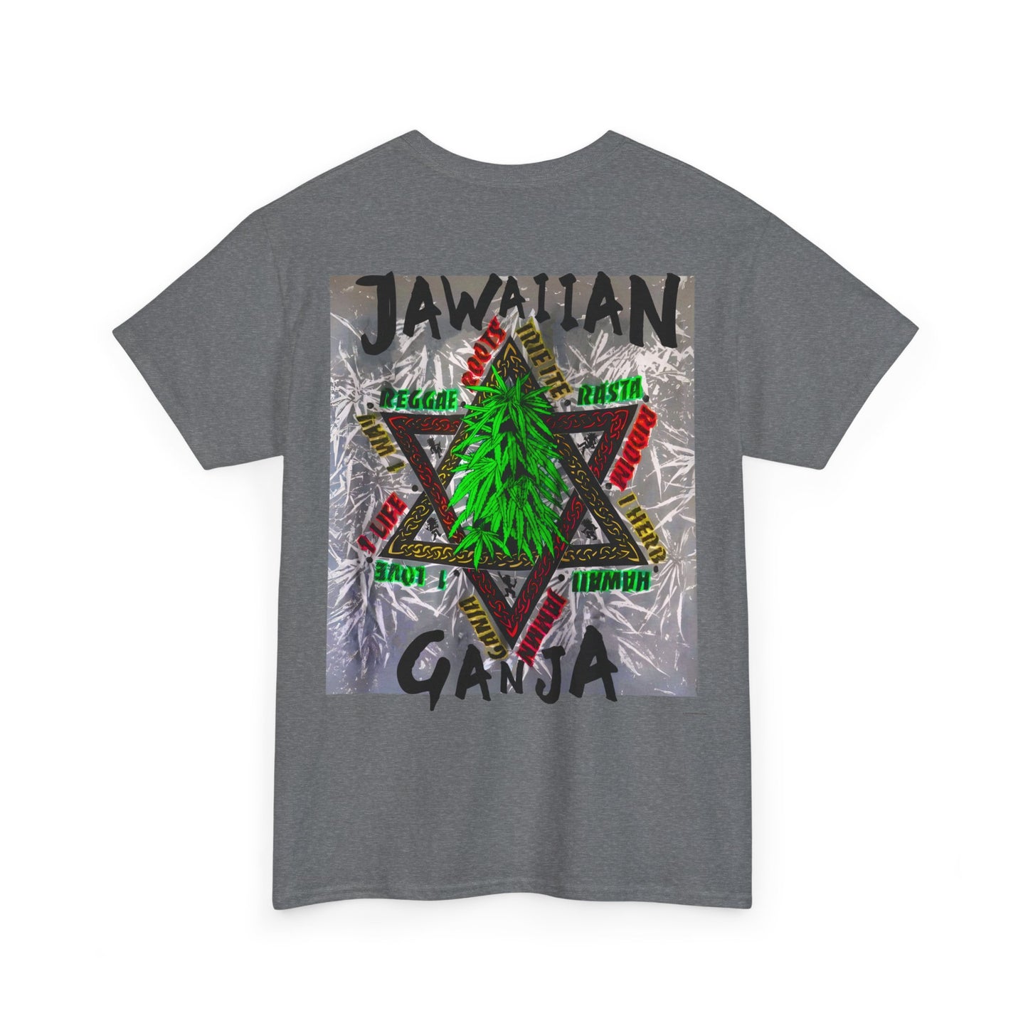 Jawaiian Strength Jawaiian Ganja Vintage Design 90s New Print T-shirt Unisex Heavy Cotton Tee