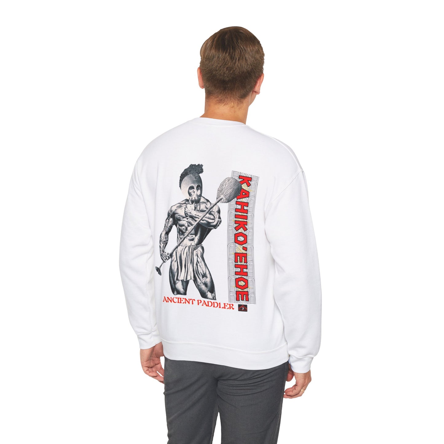 Hawaiian Strength Ancient Paddler Kahiko'ehoe Vintage Design 90s New Print Unisex Heavy Blend™ Crewneck Sweatshirt