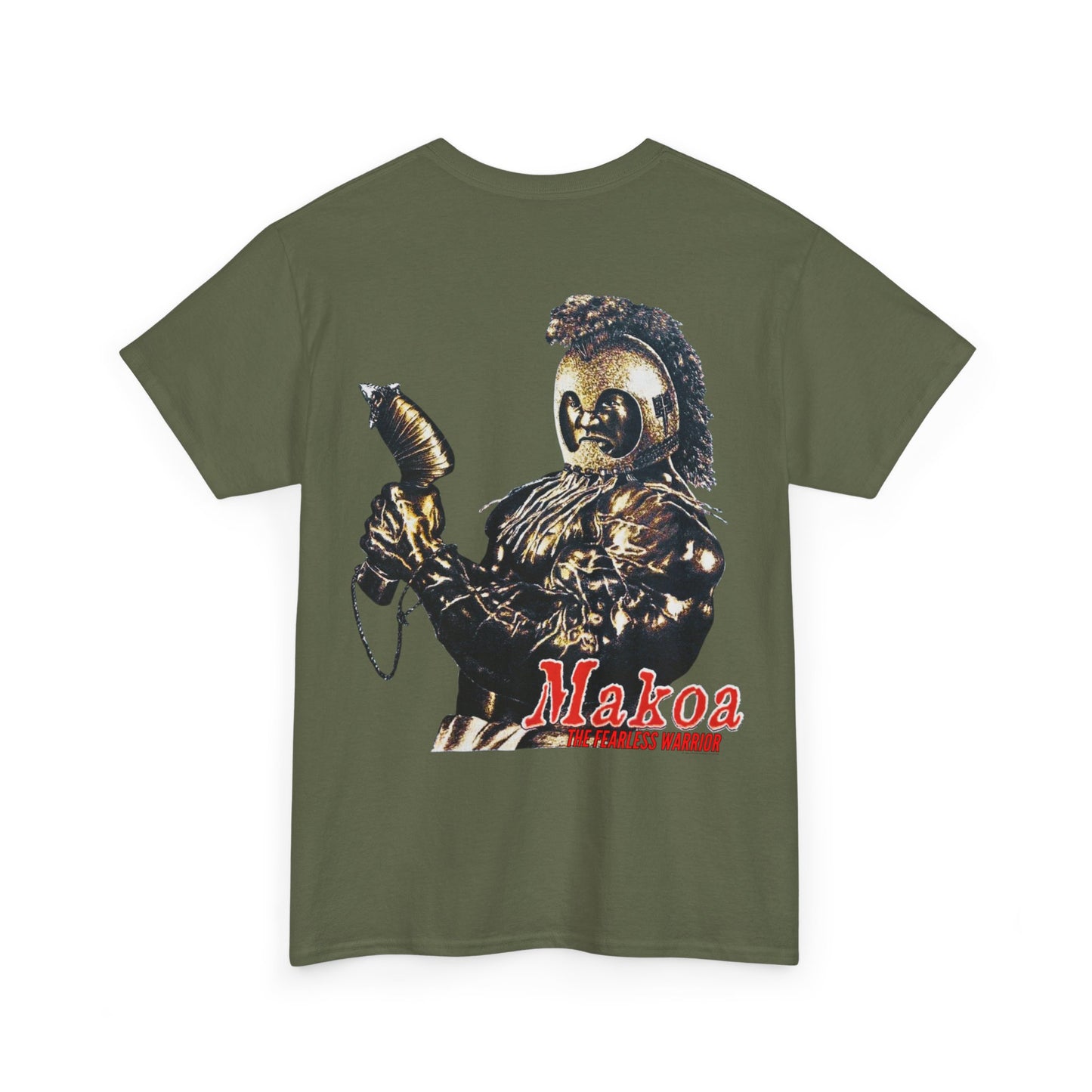 Hawaiian Strength Makoa The Fearless Warrior Vintage Design 90s New Print T-shirt Unisex Heavy Cotton Tee