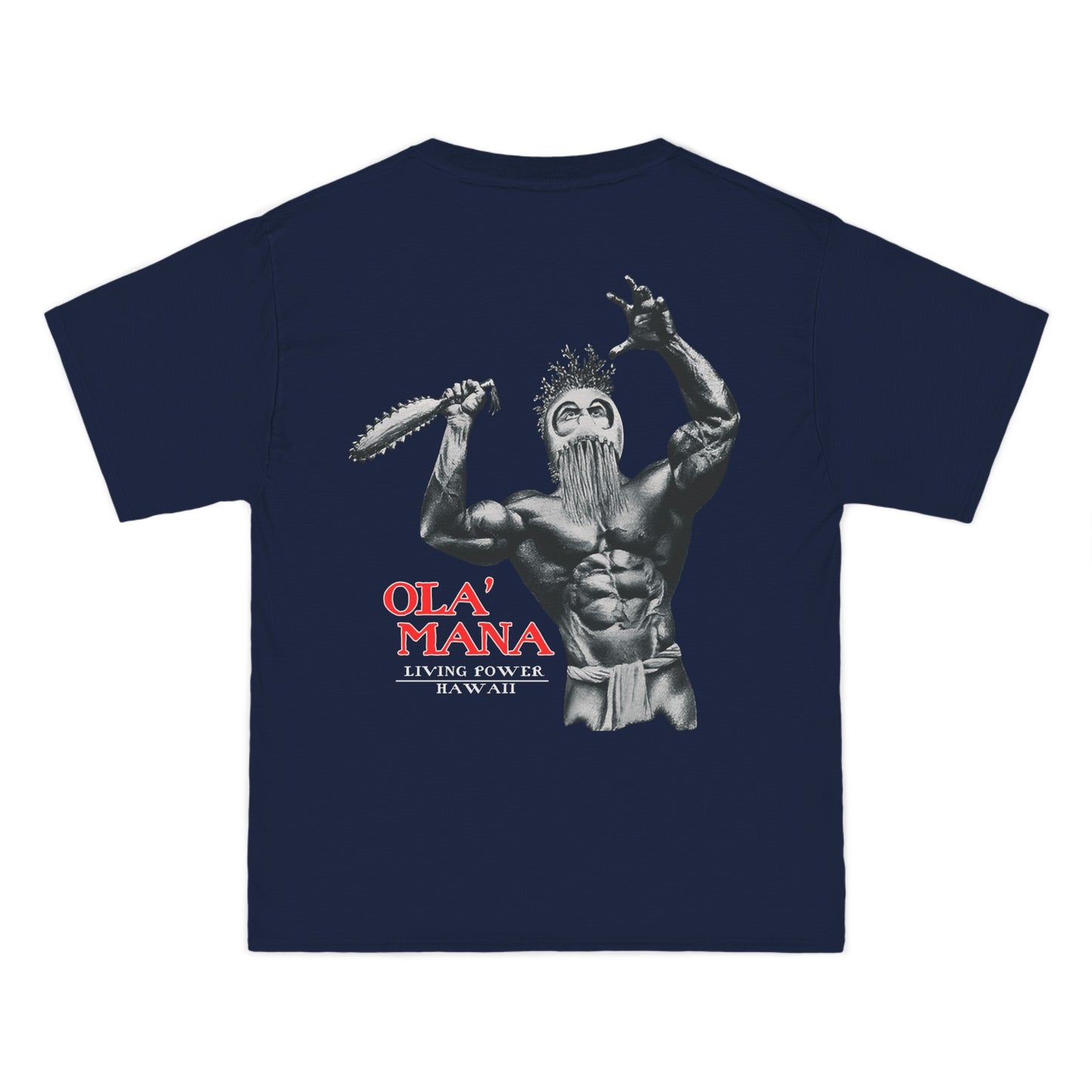 Hawaiian Strength Living Power Hawaii Ola' Mana Vintage Design 90s New Print Beefy-T®  Short-Sleeve T-Shirt