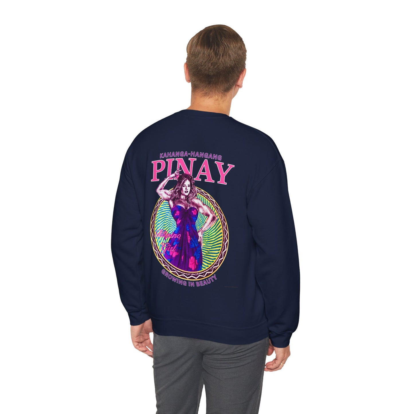 Filipino Strength Pinay Growing in Beauty Filipino Girl Kahanga Hangang Vintage Design 90s New Print Unisex Heavy Blend™ Crewneck Sweatshirt