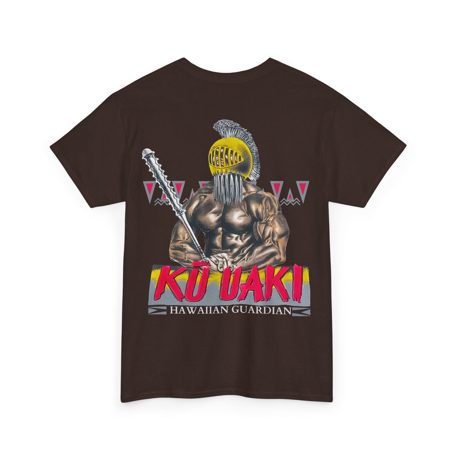 Hawaiian Strength Hawaiian Guardian Ku Uaki Vintage Design 90s New Print T-shirt Unisex Heavy Cotton Tee