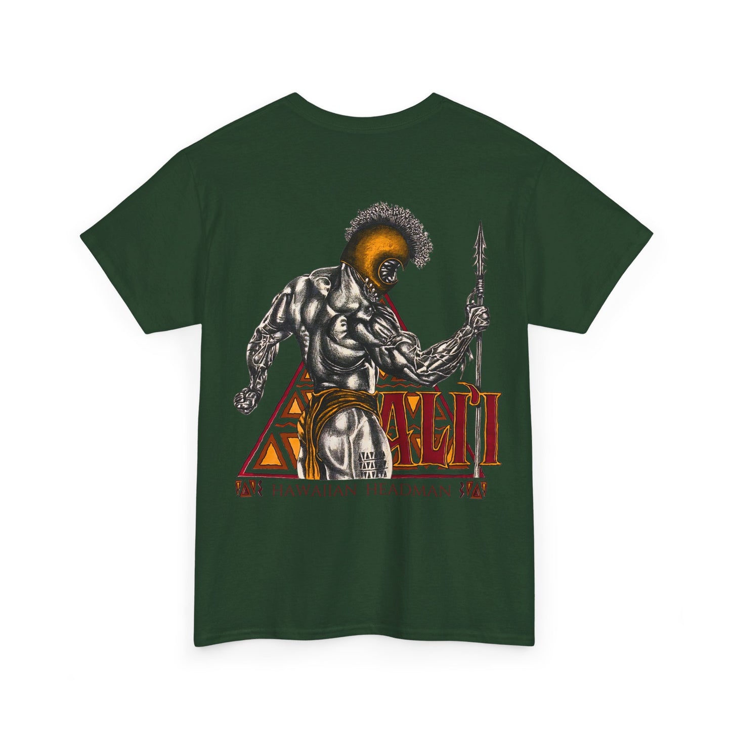 Hawaiian Strength Ali'i Hawaiian Headman Vintage Design 90s New Print Unisex Heavy Cotton Tee