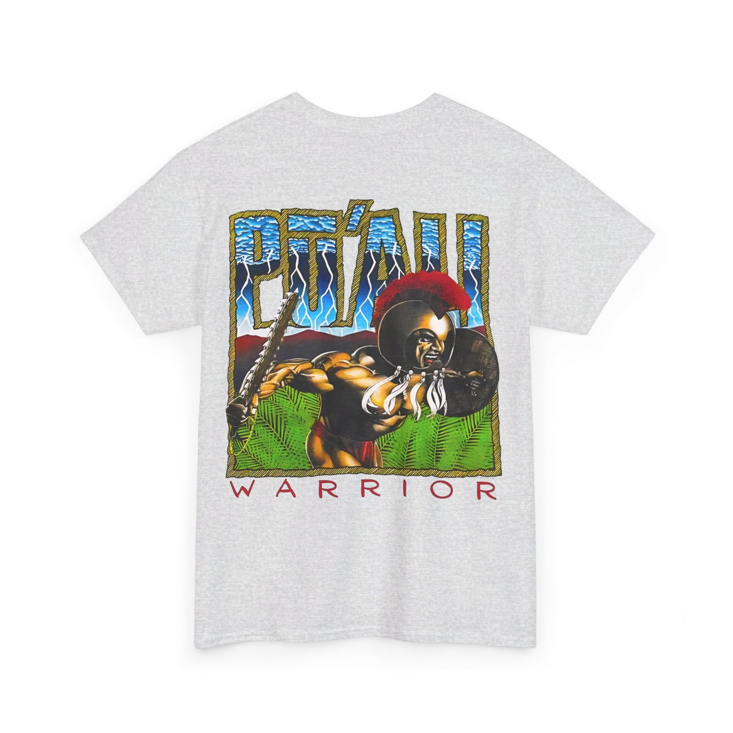 Hawaiian Strength Pu'ali Warrior Vintage Design 90s New Print Unisex Heavy Cotton Tee