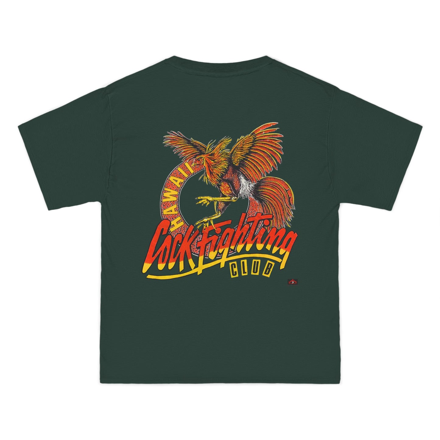 Hawaiian Strength Cockfighting Club Hawaii Vintage Design 90s New Print Beefy-T®  Short-Sleeve T-Shirt