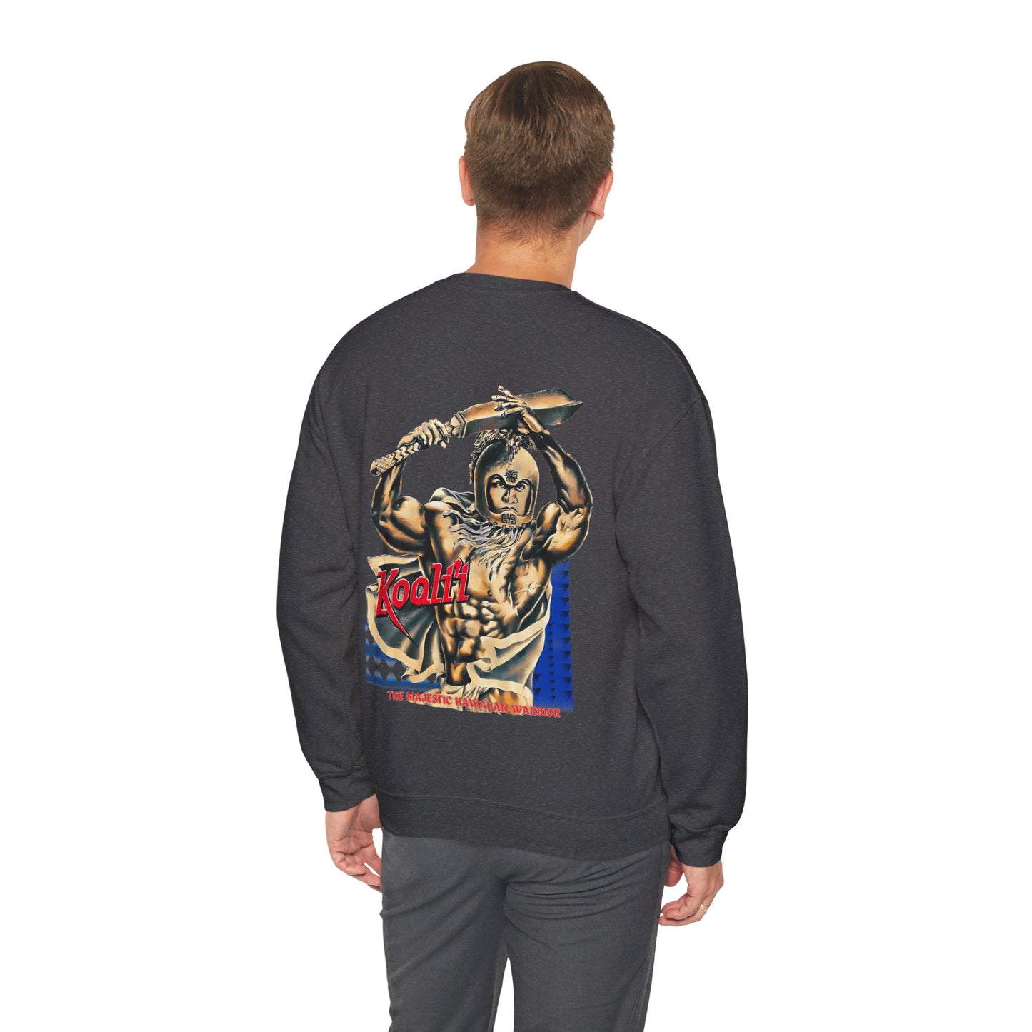 Hawaiian Strength Koali'i The Majestic Hawaiian Warrior Vintage Design 90s New Print Unisex Heavy Blend™ Crewneck Sweatshirt