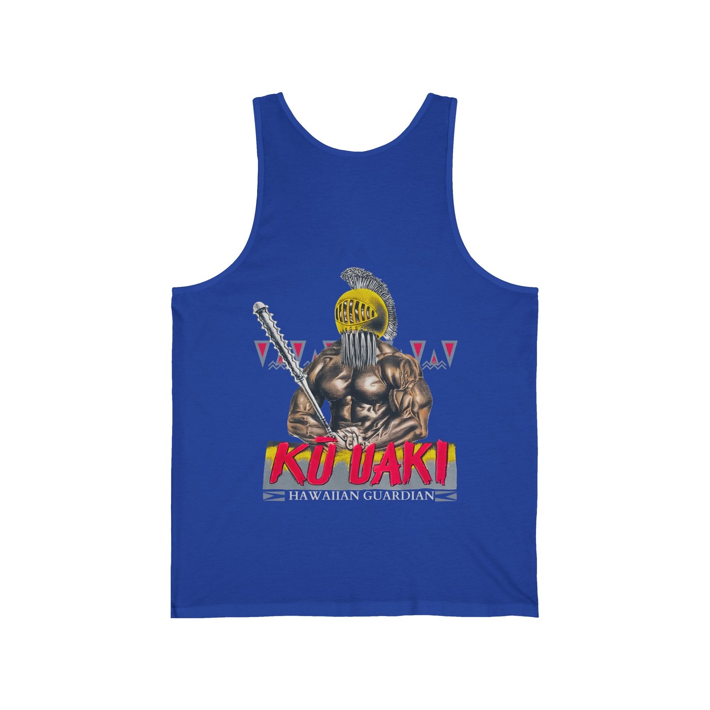 Hawaiian Strength Hawaiian Guardian Ku Uaki Vintage Design 90s New Print Unisex Jersey Tank