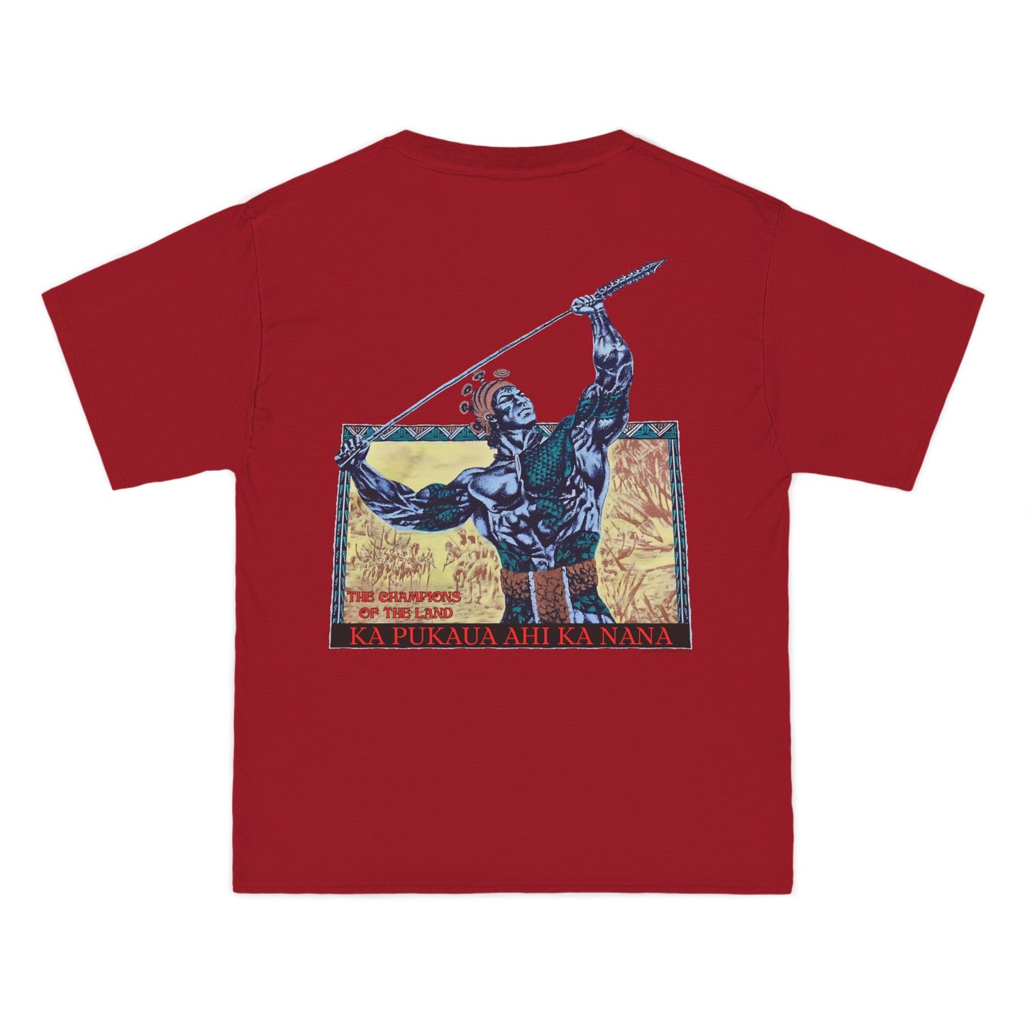 Hawaiian Strength The Champions of the Land Ka Pukaua Ahi Ka Nana Vintage Design 90s New Print Beefy-T®  Short-Sleeve T-Shirt