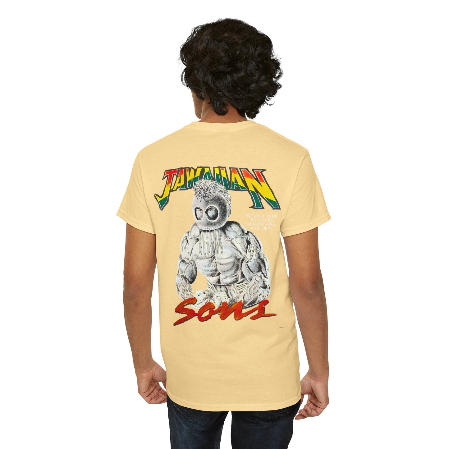 Jawaiian Strenght Jawaiian Sons Vintage Design 90s New Print T-shirt Unisex Heavy Cotton Tee