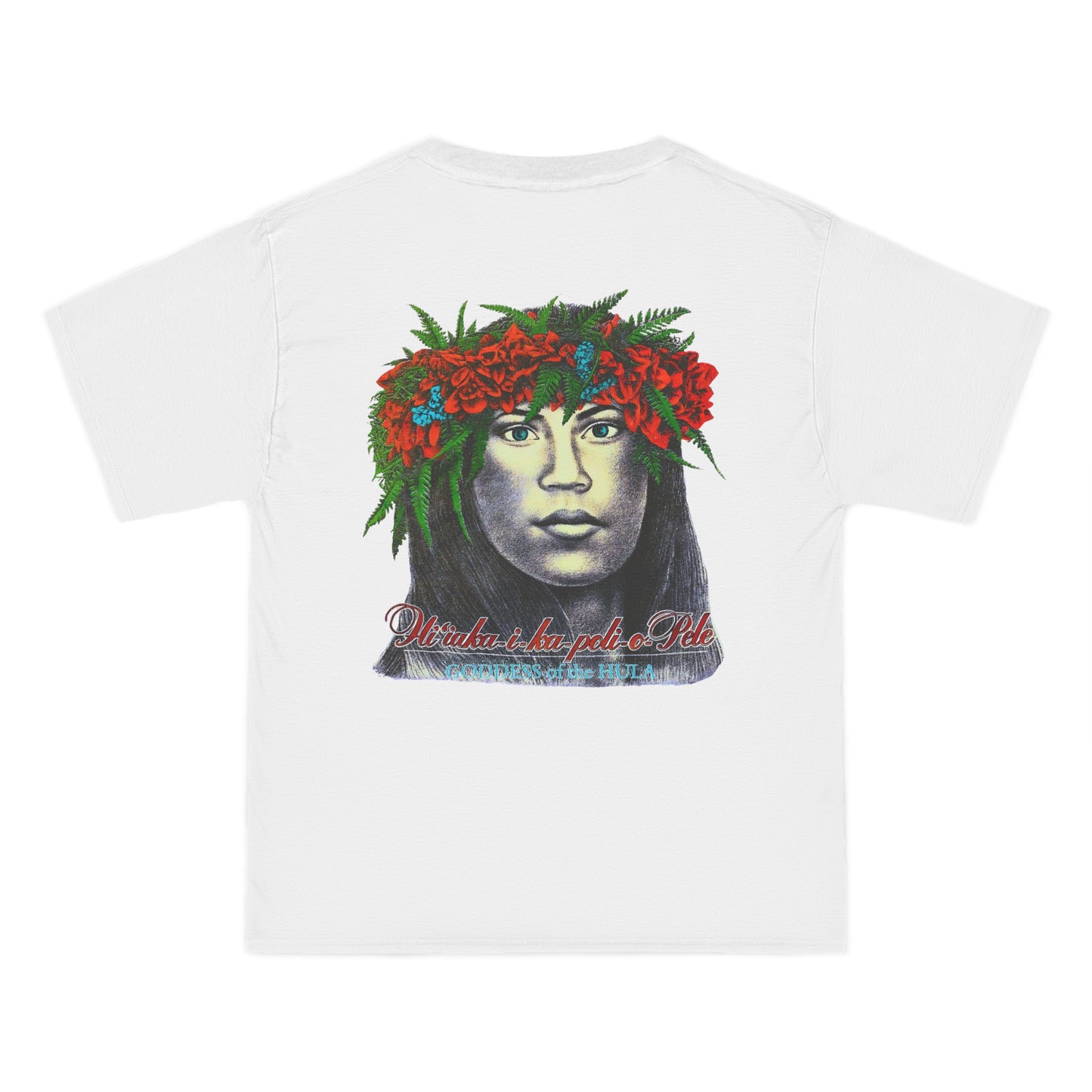 Hawaiian Strength Goddess of the Hula Hi'iaka-i-ka-poli-o-Pele Vintage Design 90s New Print Beefy-T®  Short-Sleeve T-Shirt