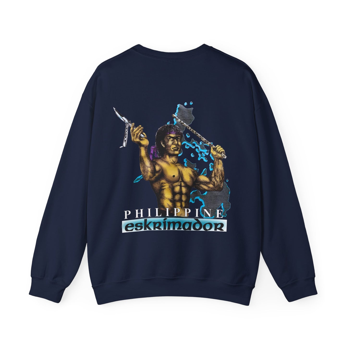 Filipino Strength Philippine Eskrimador Vintage Design 90s New Print Unisex Heavy Blend™ Crewneck Sweatshirt