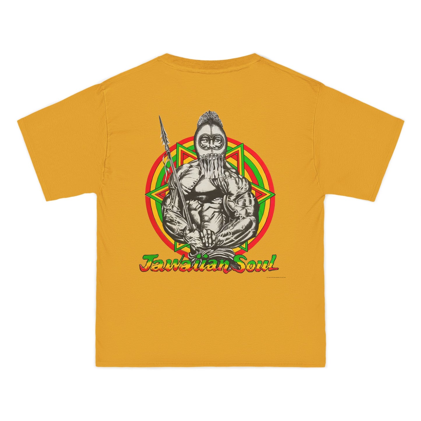 Jawaiian Strength Jawaiian Soul Vintage Design 90s New Print Beefy-T®  Short-Sleeve T-Shirt