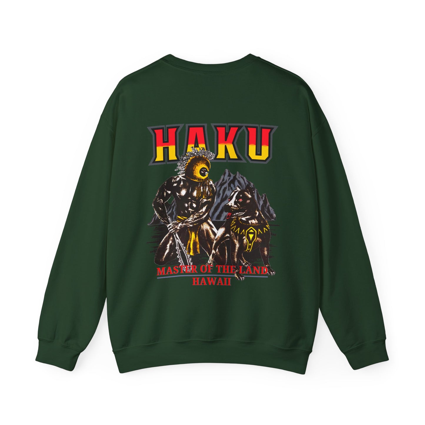 Hawaiian Strength Haku Master of the Land Hawaii Vintage Design 90s New Print Unisex Heavy Blend™ Crewneck Sweatshirt