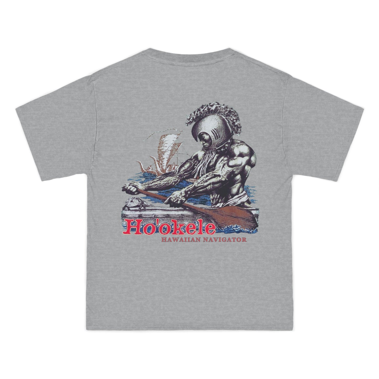 Hawaiian Strength Ho'okele Hawaiian Navigator Vintage Design 90s New Print Beefy-T®  Short-Sleeve T-Shirt