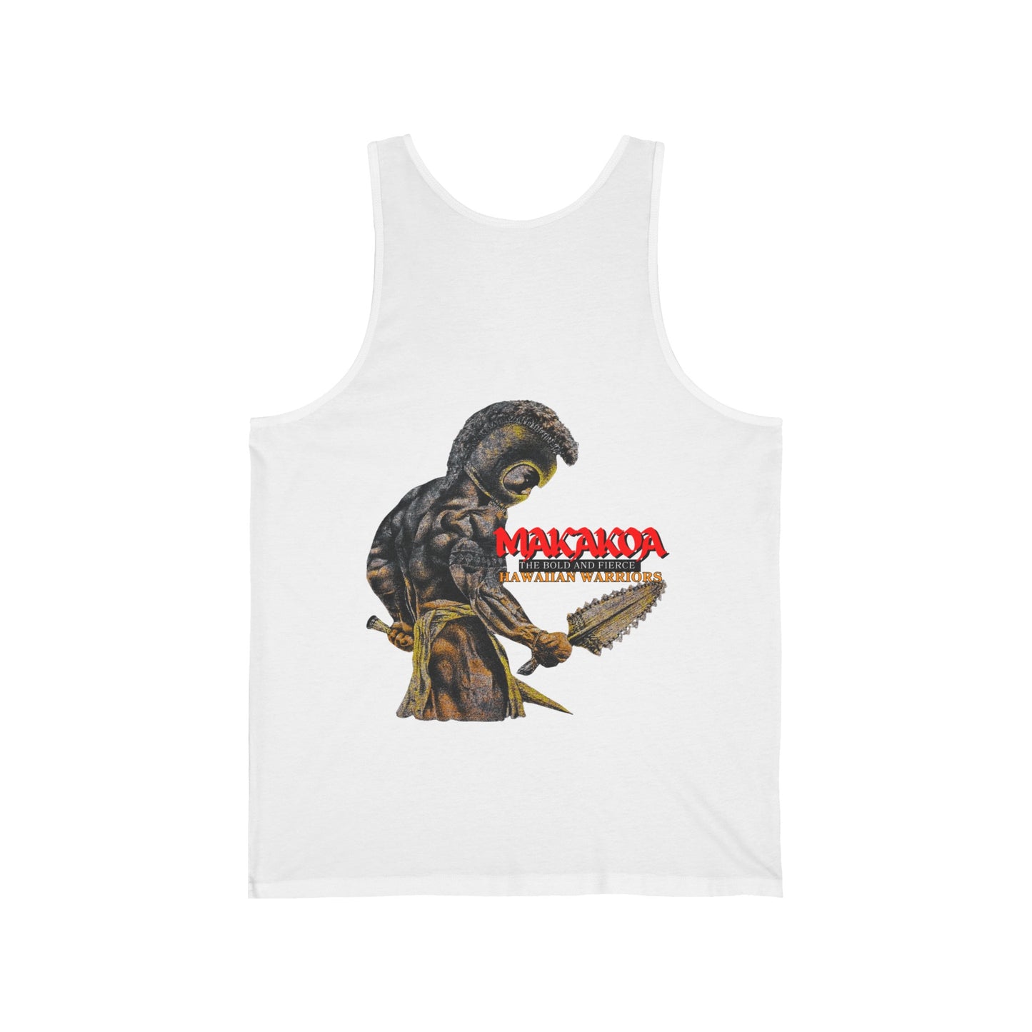 Hawaiian Strength Makakoa The Bold and Fierce Hawaiian Warriors Vintage Design 90s New Print Unisex Jersey Tank