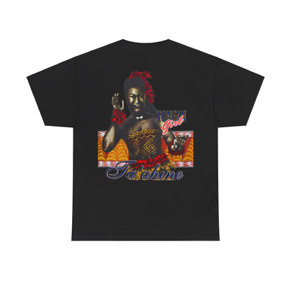 Local Strength Tongan Girl Ta'ahine Vintage Design 90s New Print Unisex Heavy Cotton Tee