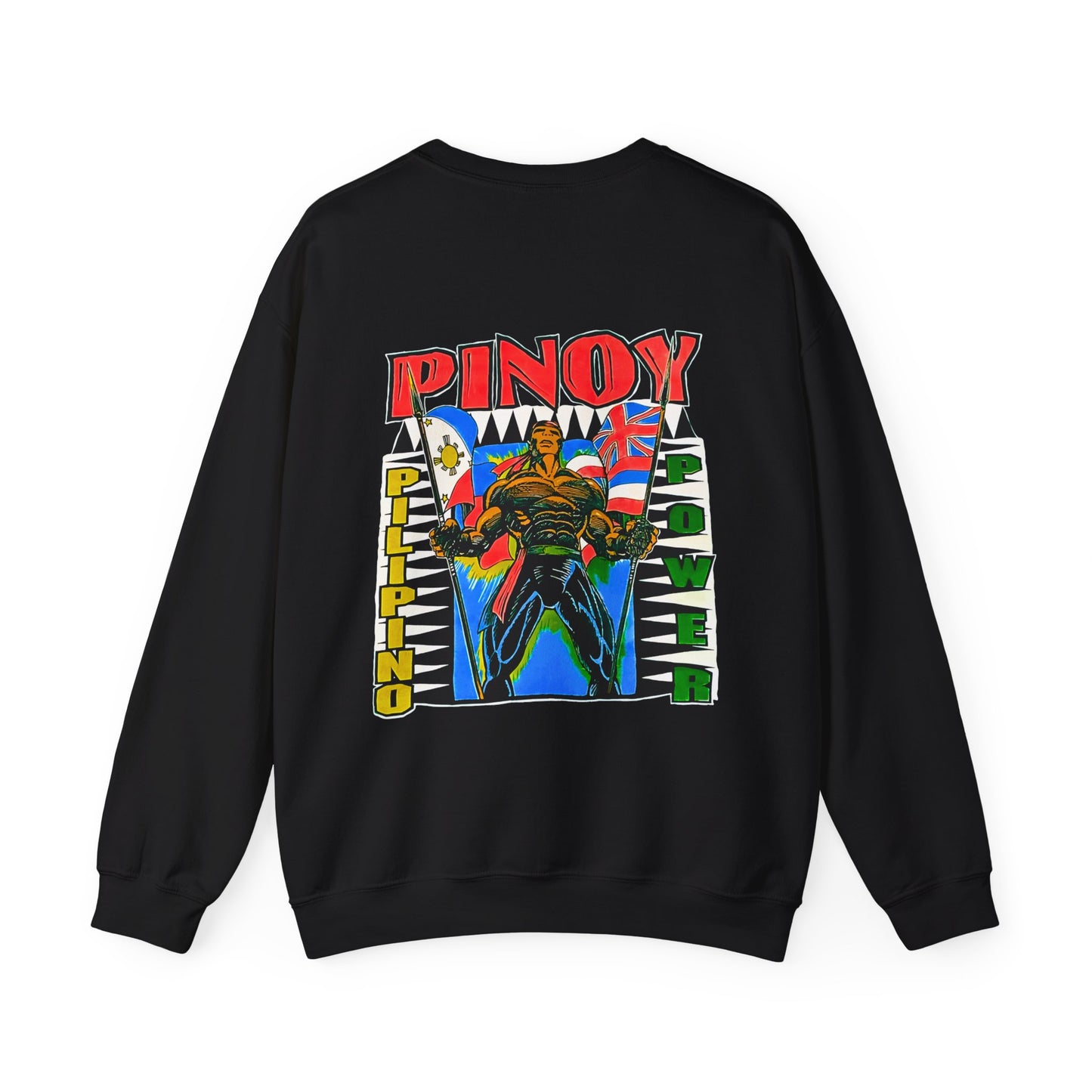 Filipino Strength Pinoy Pilipino Power Vintage Design 90s New Print Unisex Heavy Blend™ Crewneck Sweatshirt