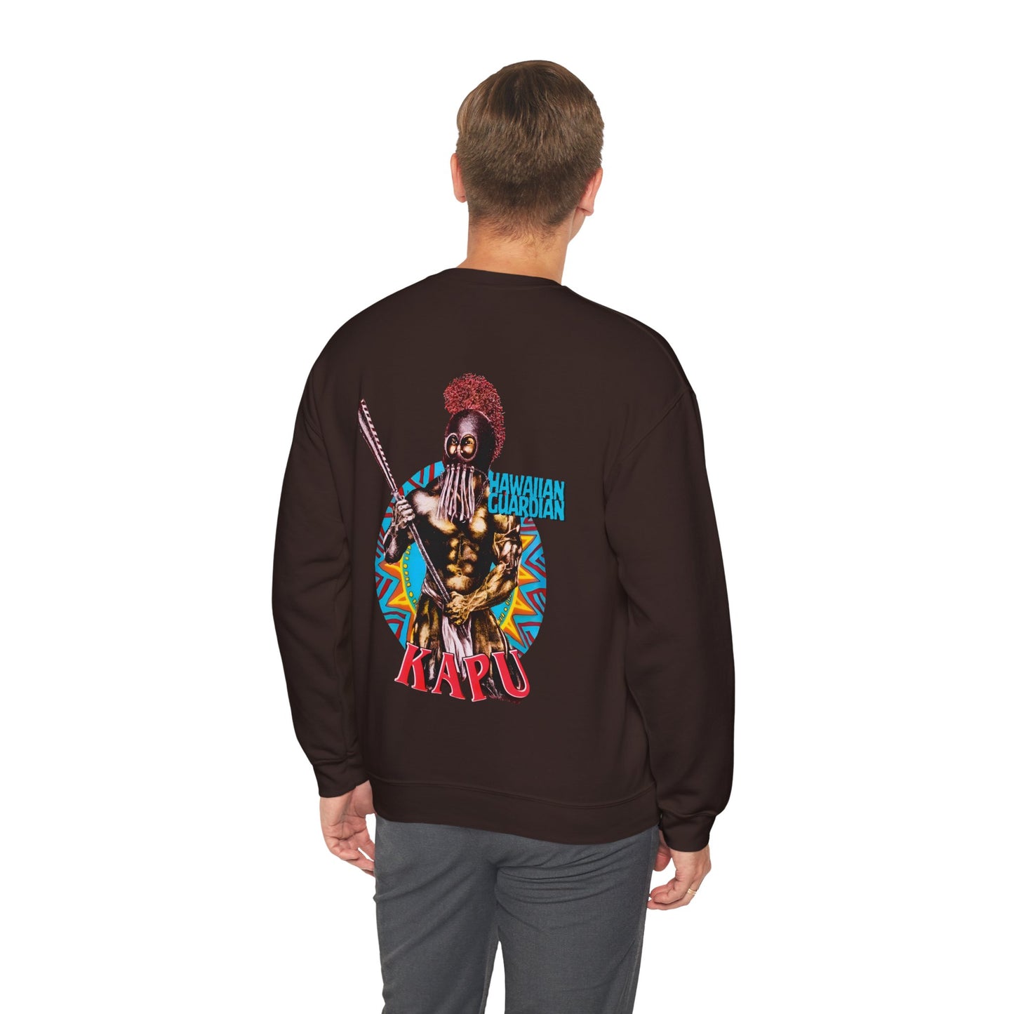 Hawaiian Strength Kapu Hawaiian Guardian Vintage Design 90s New Print Unisex Heavy Blend™ Crewneck Sweatshirt