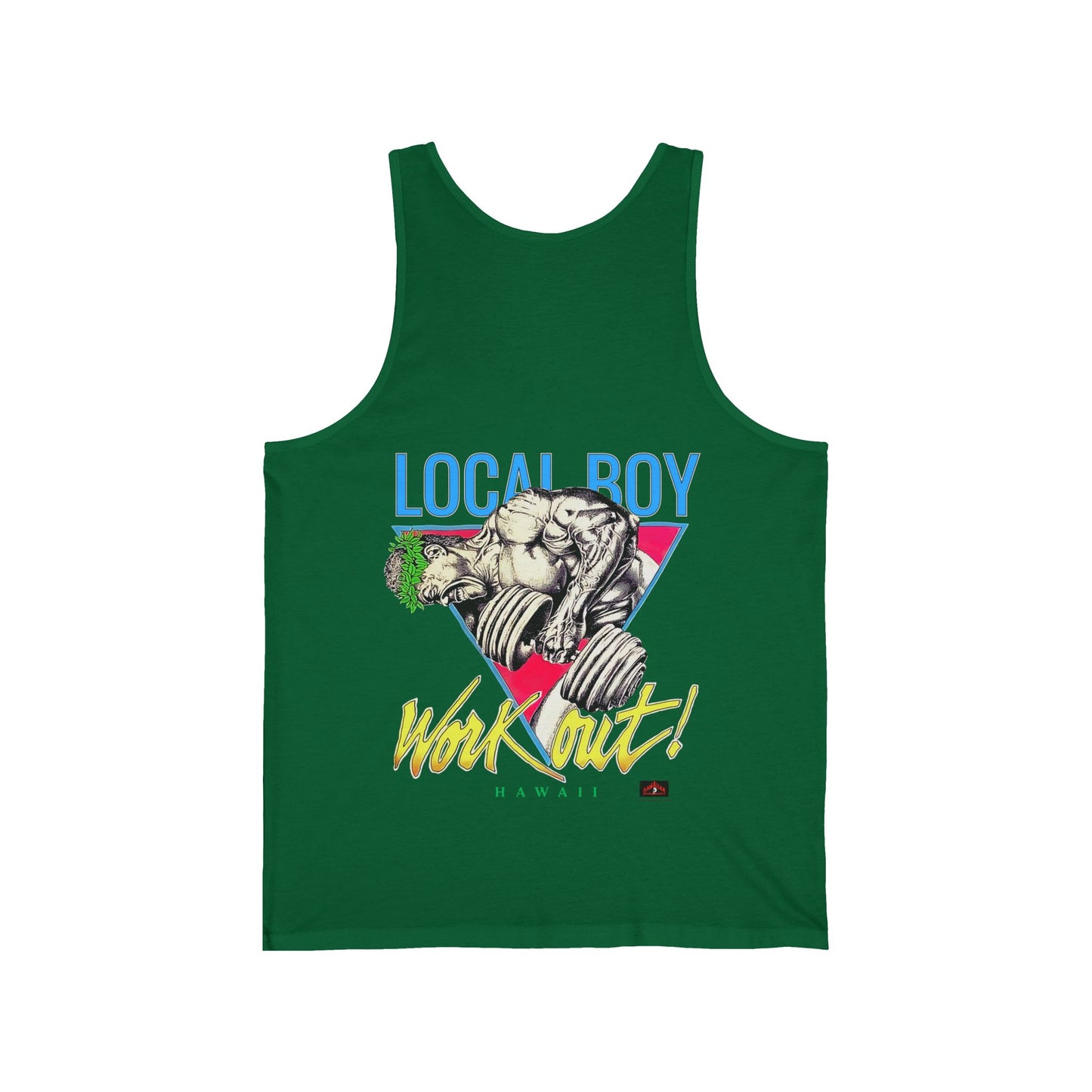 Hawaiian Strength Local Boy Work Out Hawaii Vintage 90s Design New Print Unisex Jersey Tank