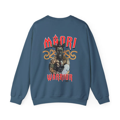 Local Strength Maori Warrior Vintage Design 90s New Print Unisex Heavy Blend™ Crewneck Sweatshirt