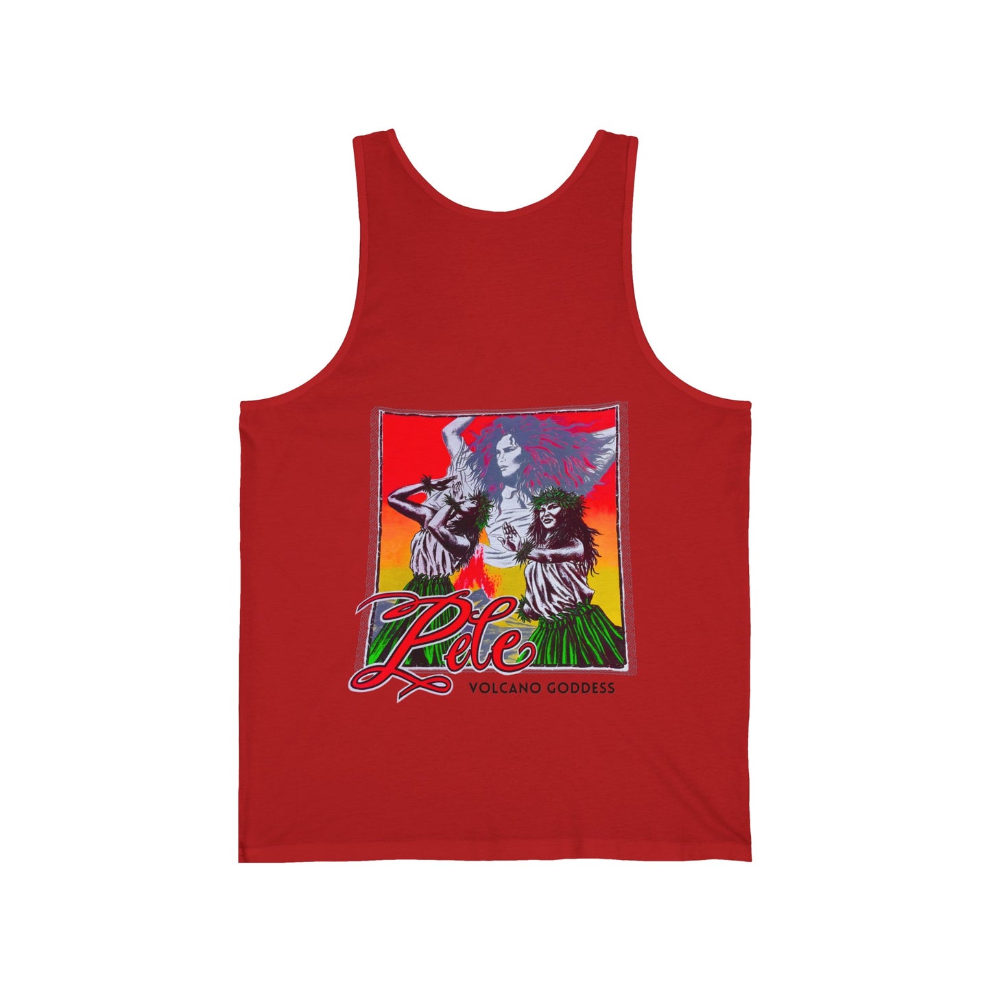 Hawaiian Strength Pele Volcano Goddess Vintage Design 90s New Print Unisex Jersey Tank