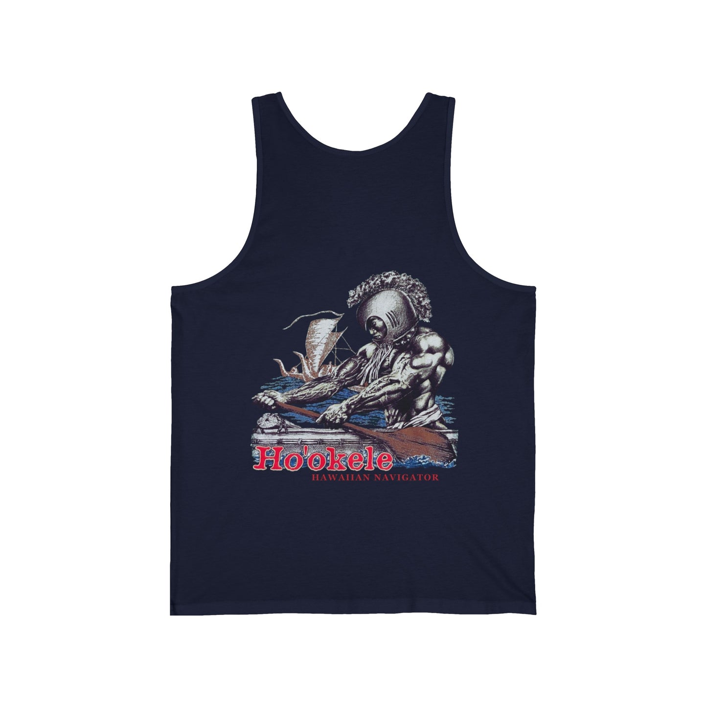 Hawaiian Strength Ho'okele Hawaiian Navigator Vintage Design 90s New Print Unisex Jersey Tank