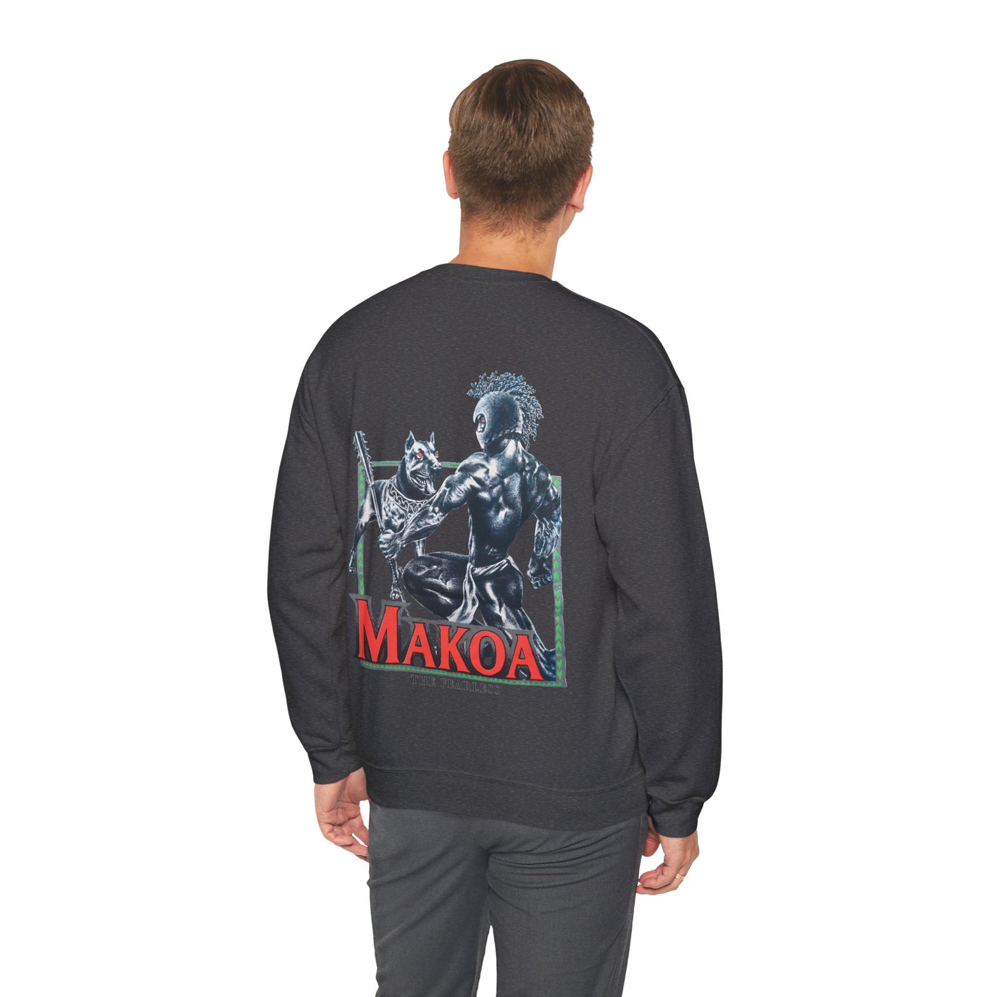 Hawaiian Strength Makoa The Fearless Vintage Design 90s New Print Unisex Heavy Blend™ Crewneck Sweatshirt