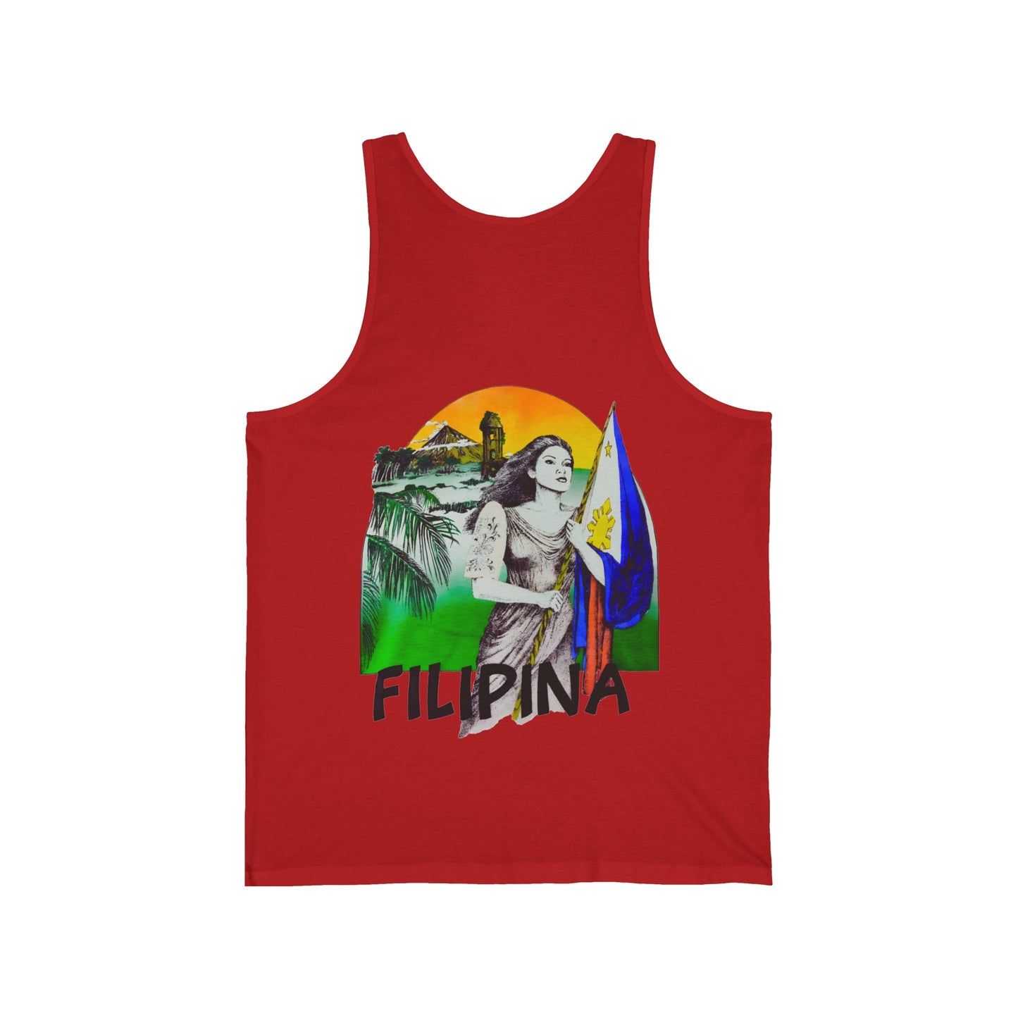 Filipino Strength Filipina Vintage Design 90s New Print Unisex Jersey Tank