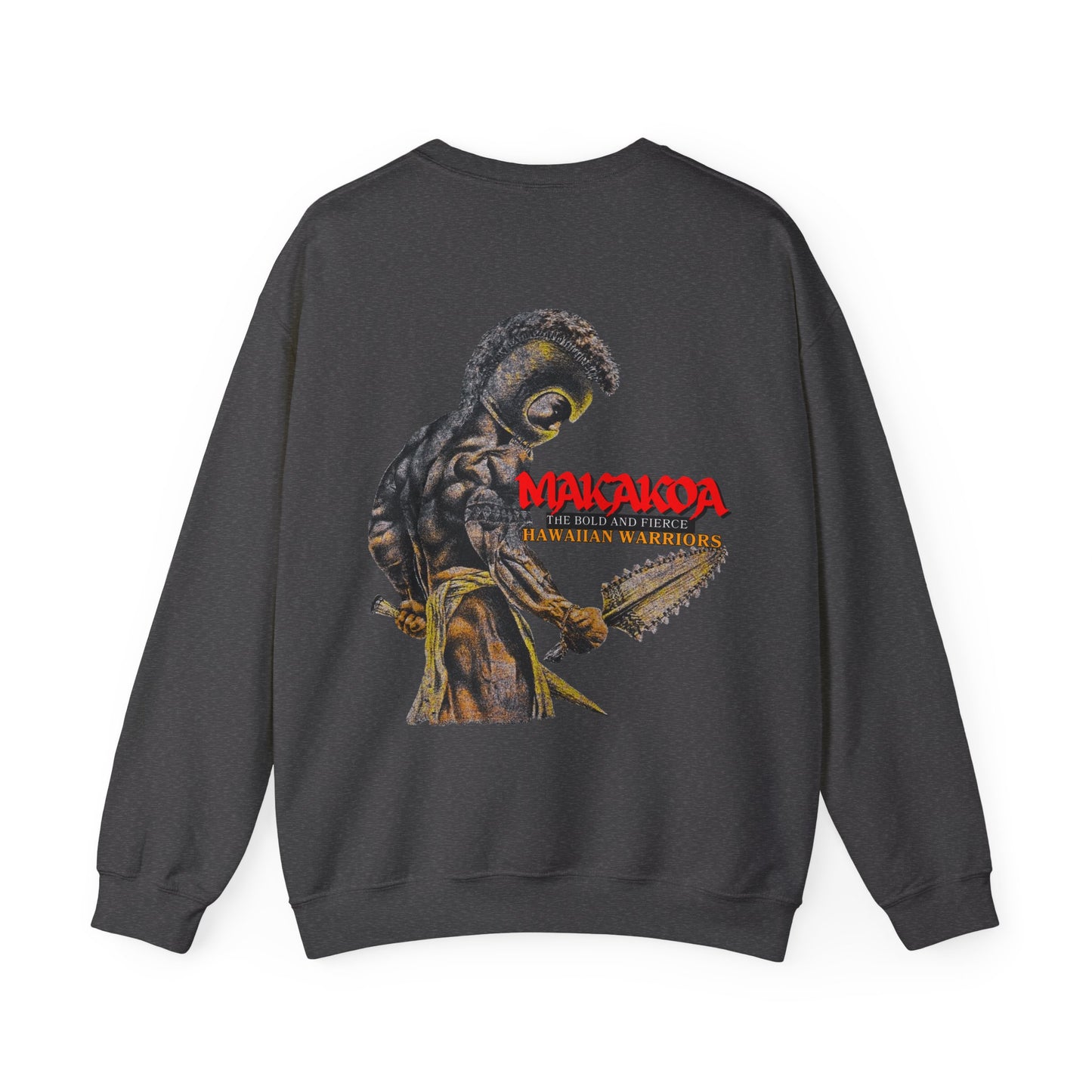 Hawaiian Strength Makakoa The Bold and Fierce Hawaiian Warriors Vintage Design 90s New Print Unisex Heavy Blend™ Crewneck Sweatshirt