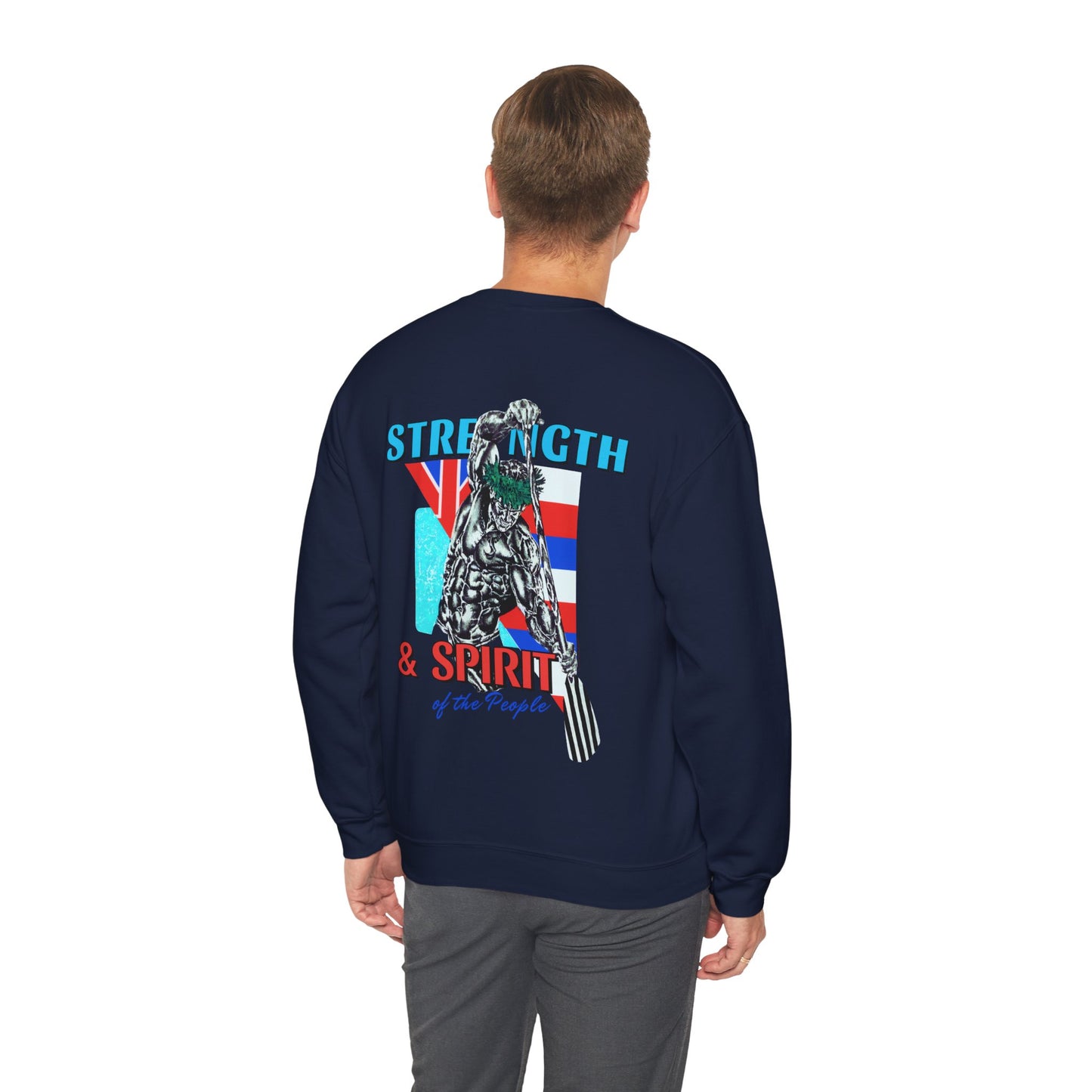 Hawaiian Strength Strength and Spirit of the People Vintage Design 90s New Print Unisex Heavy Blend™ Crewneck Sweatshirt