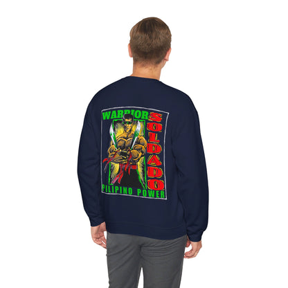 Filipino Strength Soldado Warrior Pilipino Power Vintage Design 90s New Print Unisex Heavy Blend™ Crewneck Sweatshirt