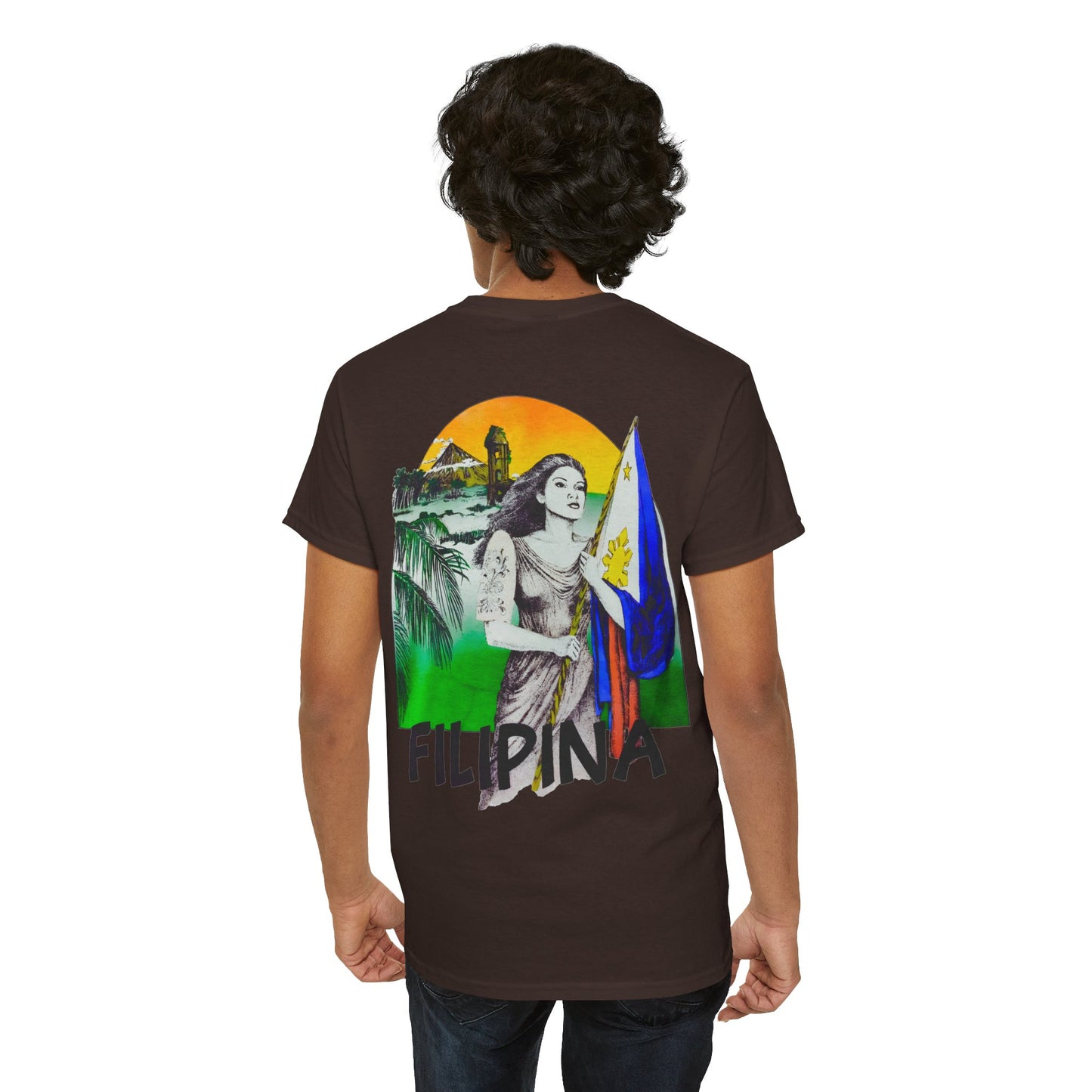 Filipino Strength Filipina Vintage Design 90s New Print Unisex Heavy Cotton Tee