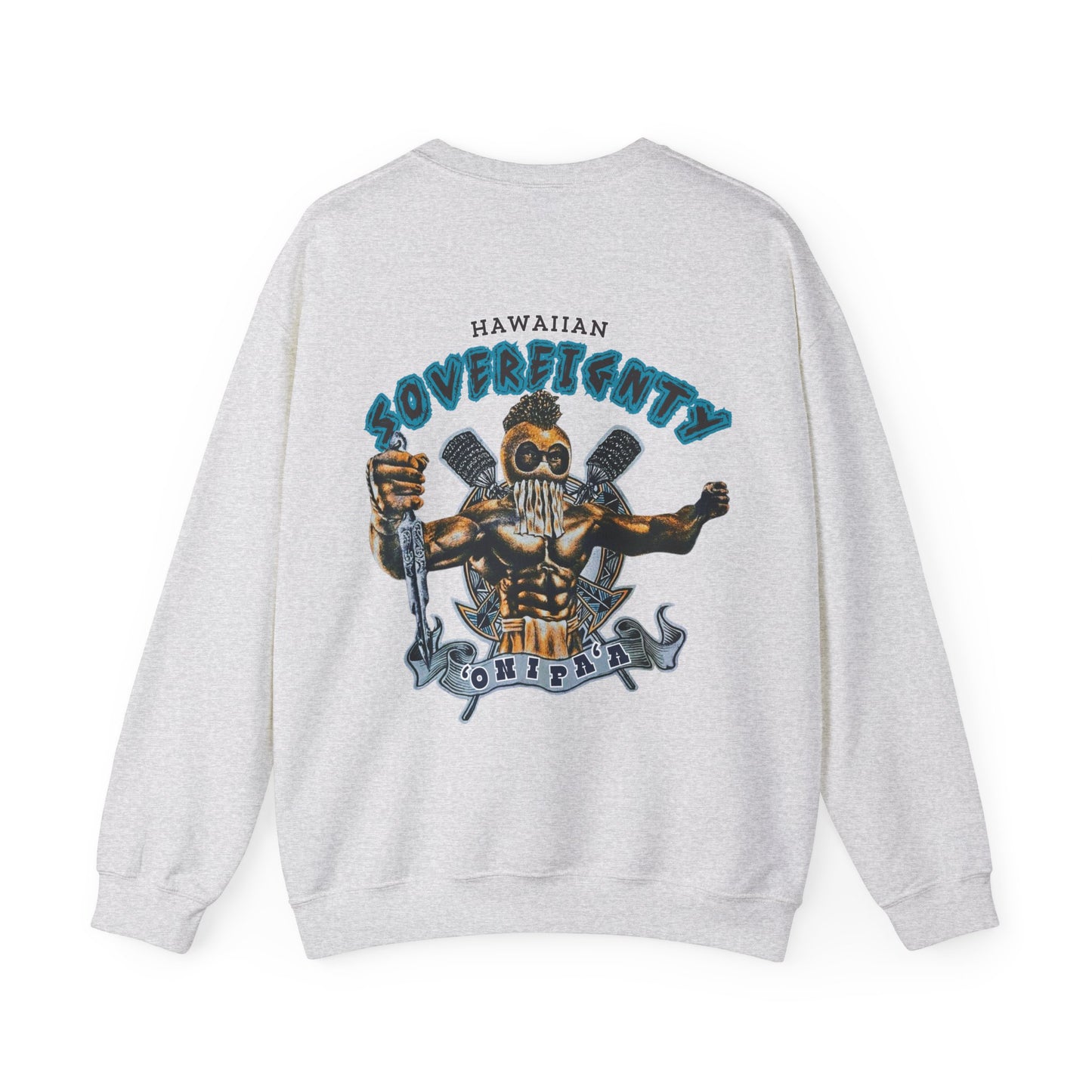 Hawaiian Strength Hawaiian Sovereignty 'Onipa'a Vintage Design 90s New Print Unisex Heavy Blend™ Crewneck Sweatshirt