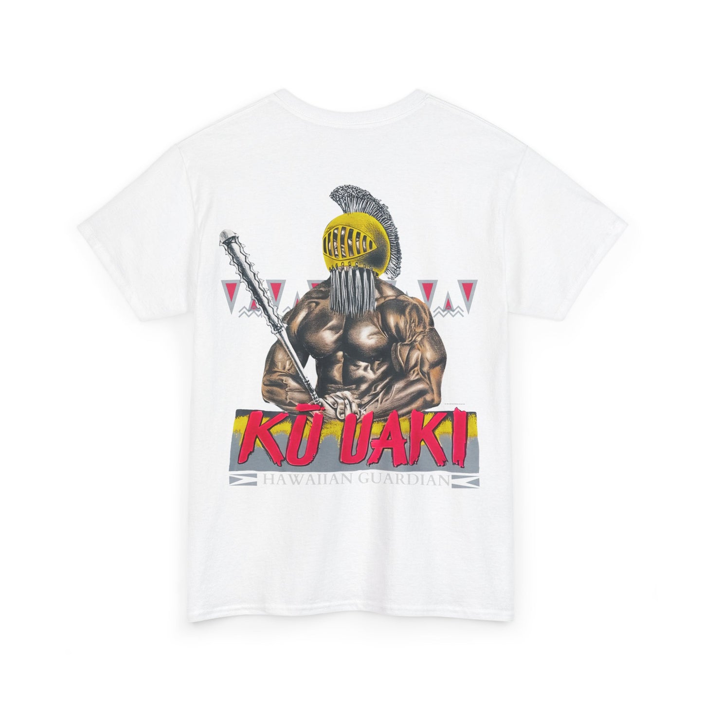 Hawaiian Strength Hawaiian Guardian Ku Uaki Vintage Design 90s New Print T-shirt Unisex Heavy Cotton Tee