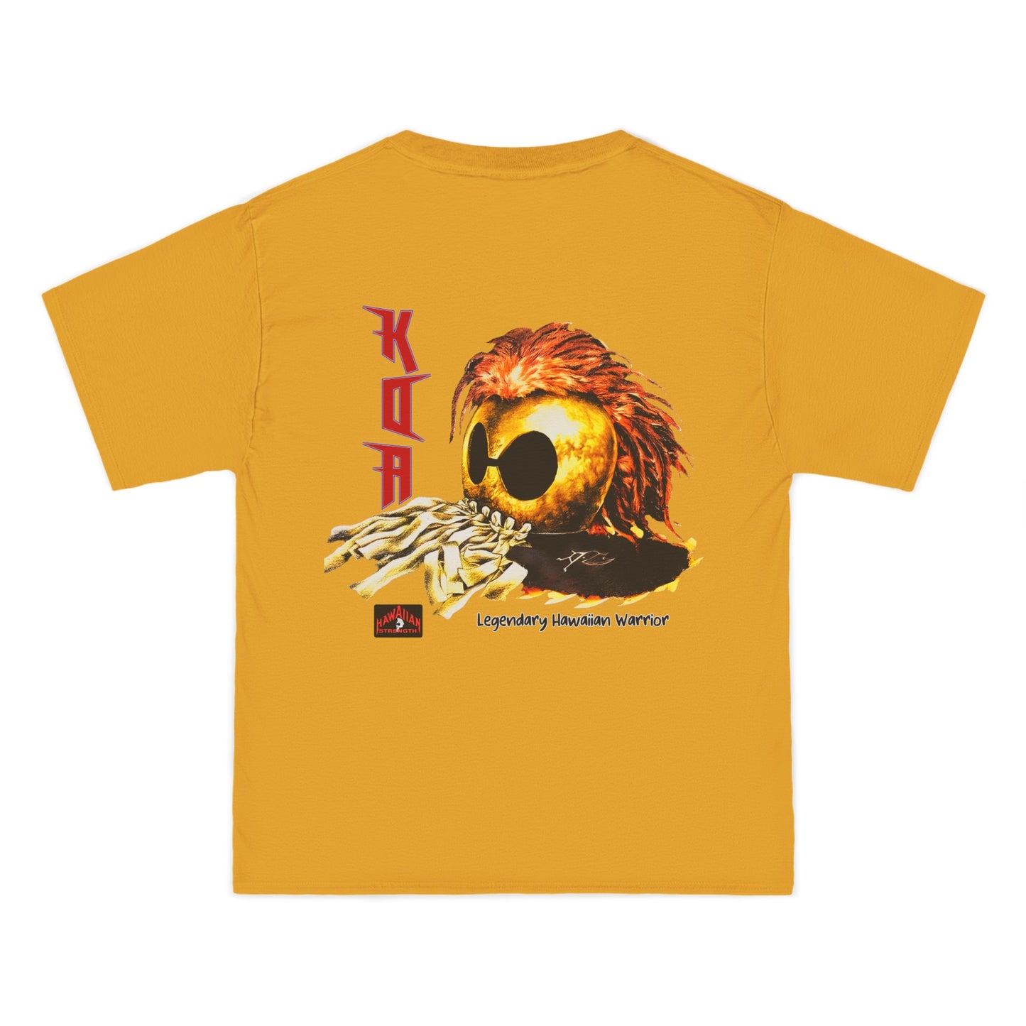 Hawaiian Strength Koa Legendary Hawaiian Warrior Vintage Design 90s New Print Beefy-T®  Short-Sleeve T-Shirt