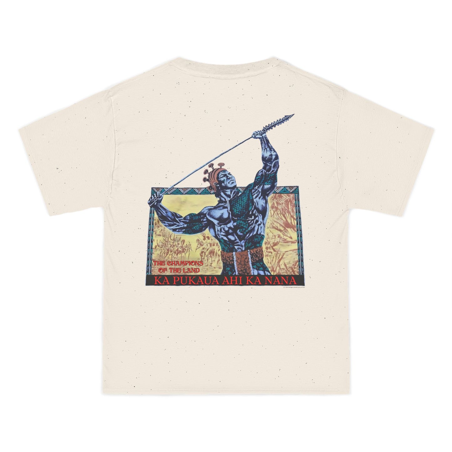 Hawaiian Strength The Champions of the Land Ka Pukaua Ahi Ka Nana Vintage Design 90s New Print Beefy-T®  Short-Sleeve T-Shirt